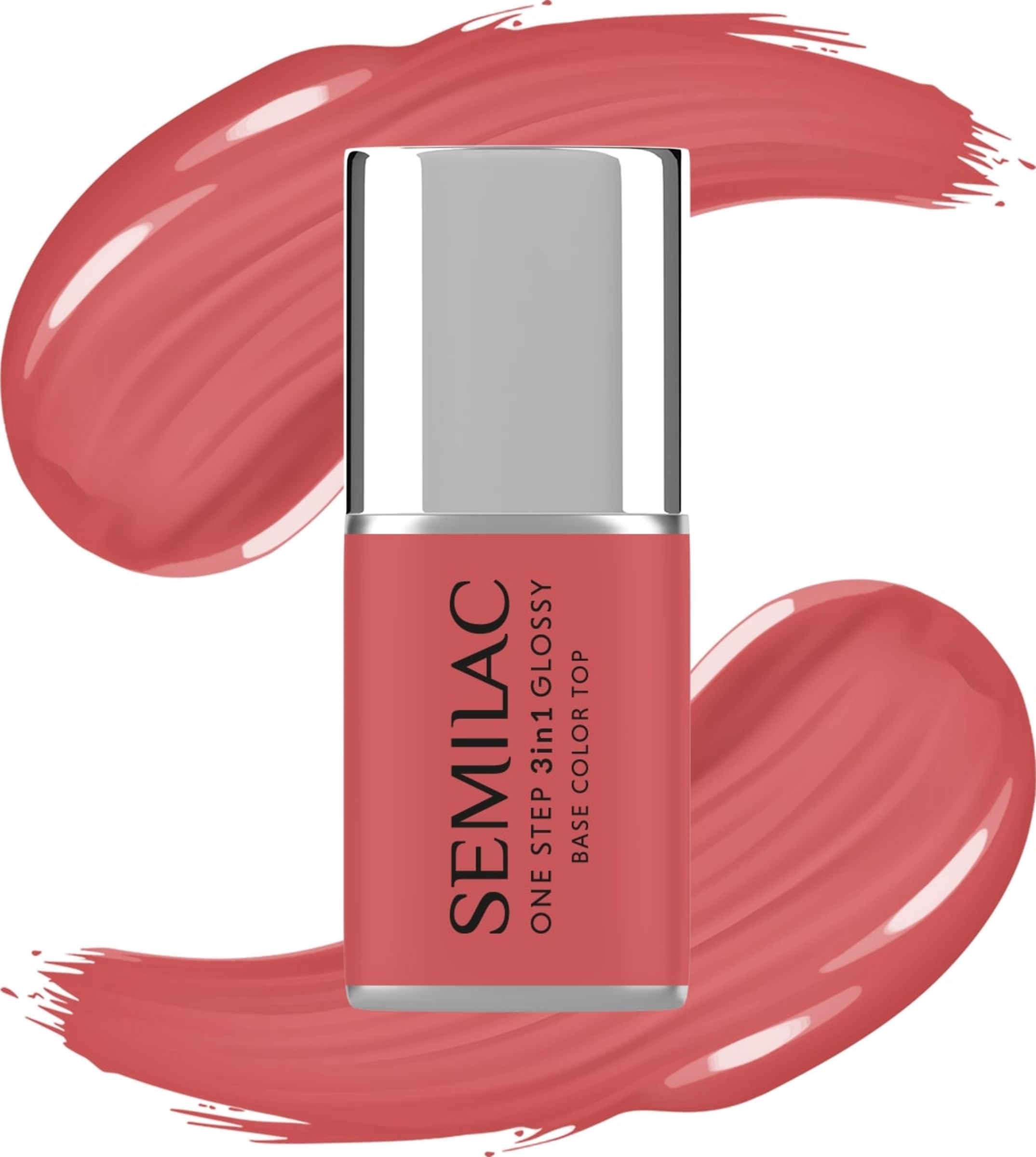 3in1 UV-Nagellack Glossy Coral Pink