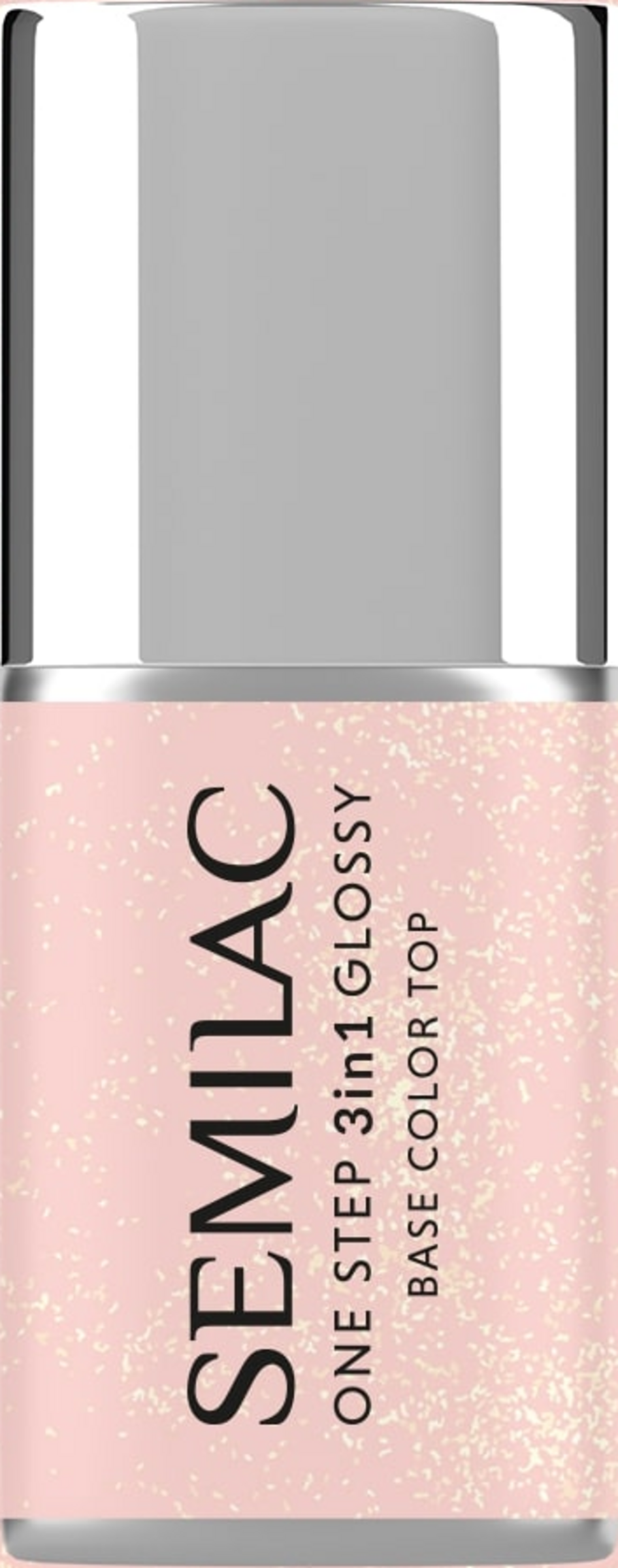 Semilac 3in1 UV-Nagellack Glossy Naked Glitter Peach