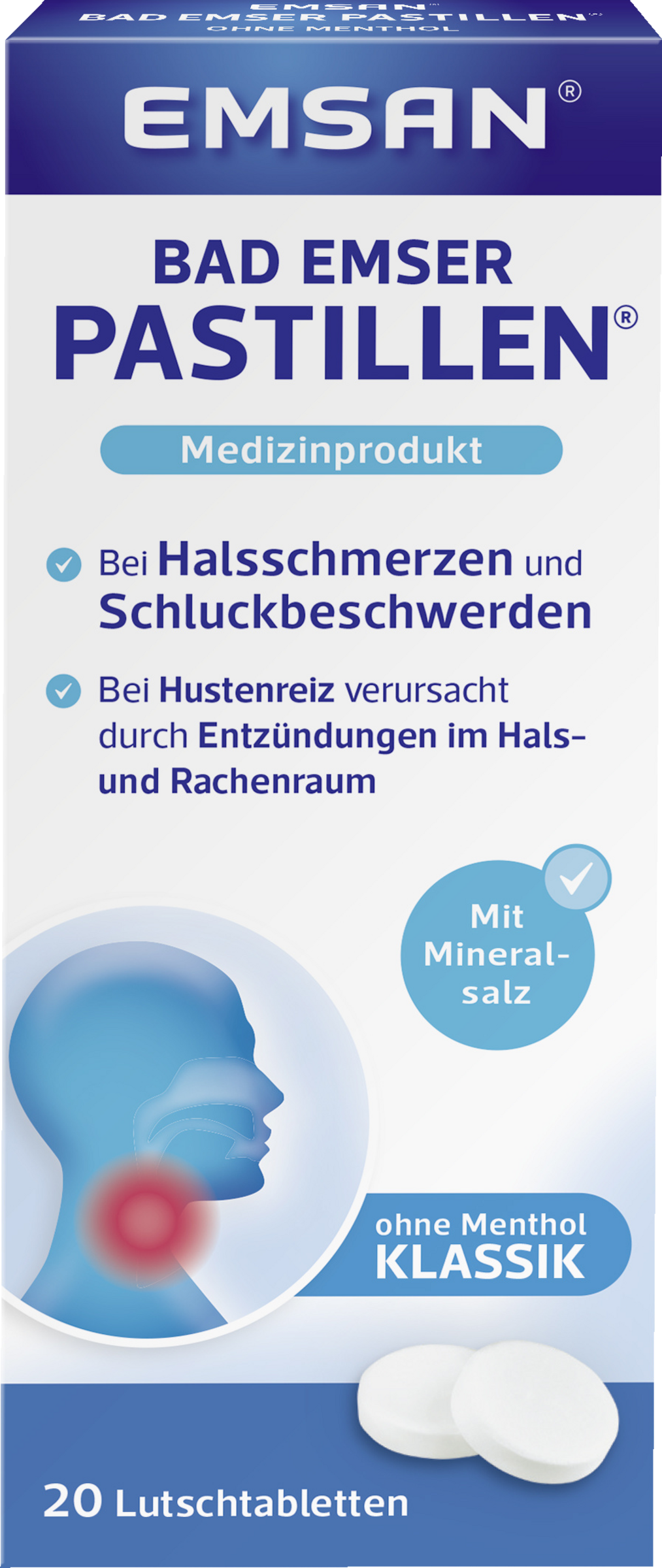 Emsan Bad Emser Pastillen ohne Menthol