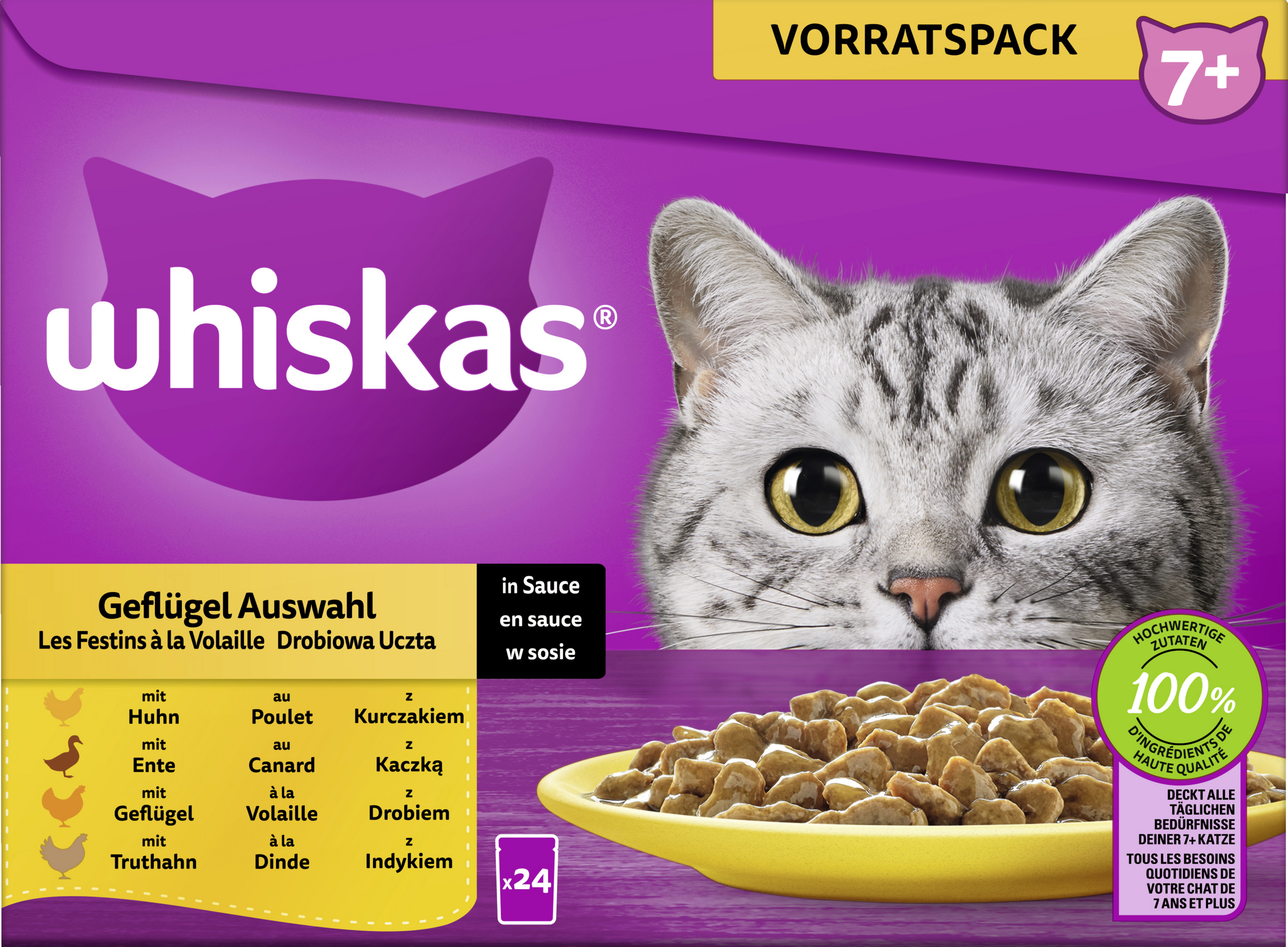 Portionsbeutel Multipack 7 Geflügel Auswahl in Sauce