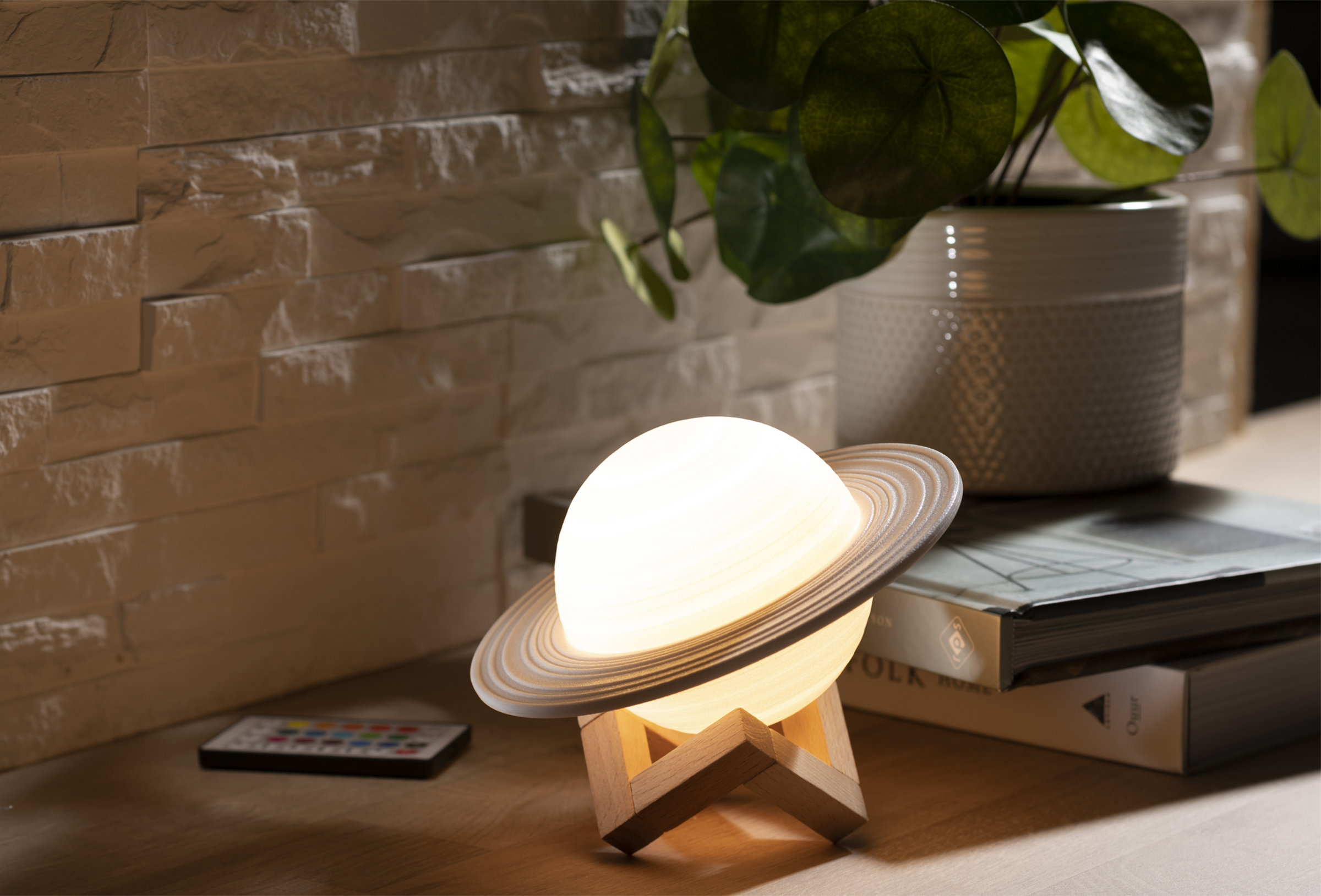 IDEENWELT Akku-Saturn-Leuchte