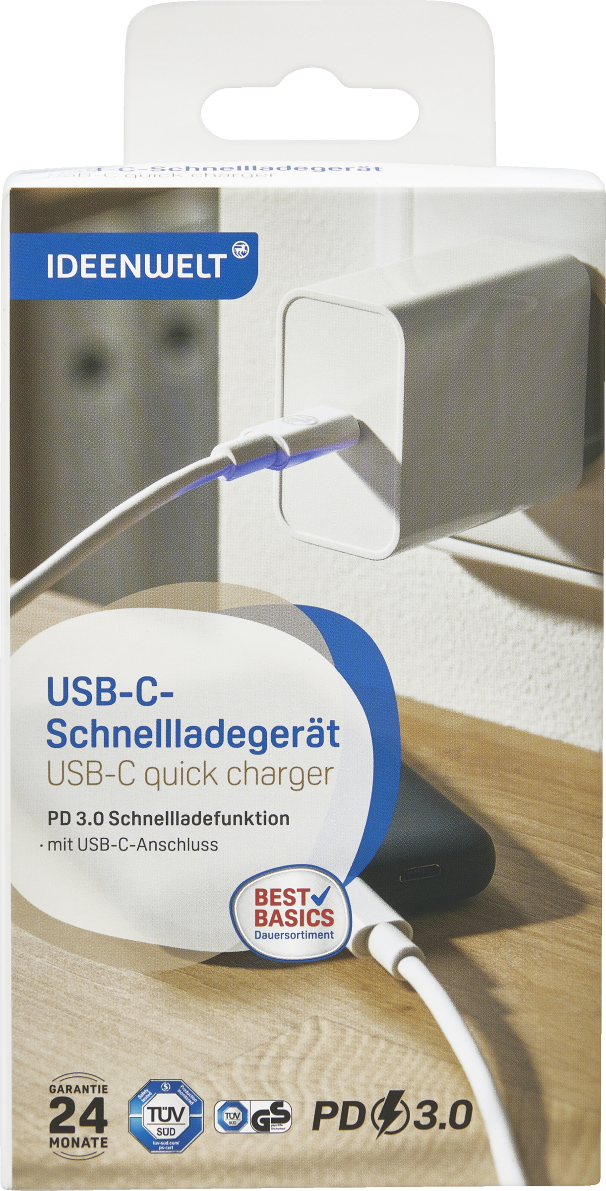 IDEENWELT Best Basics USB-C Schnellladegerät