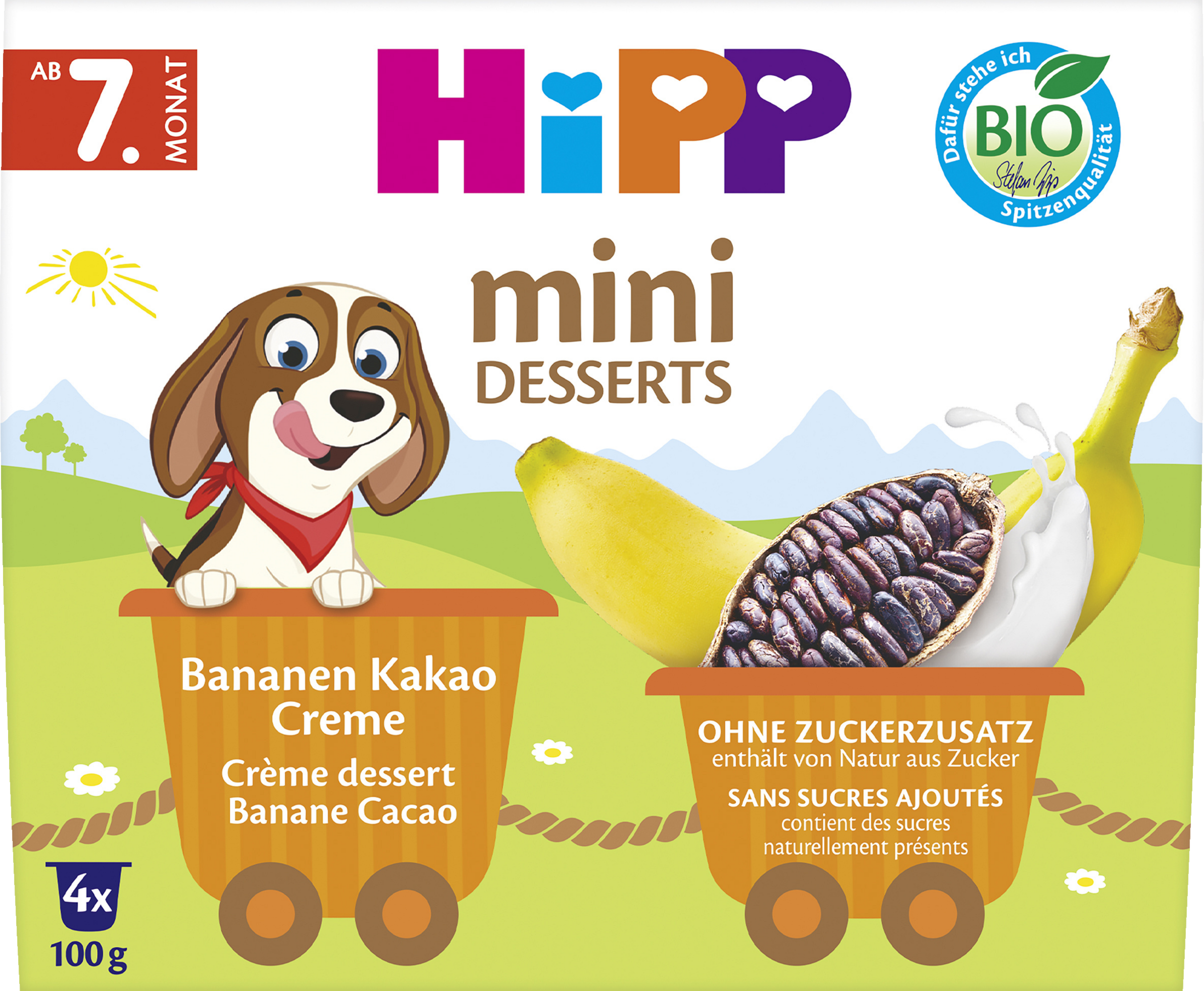 HiPP Bio Mini Desserts Bananen Kakao Creme ab dem 7. Monat