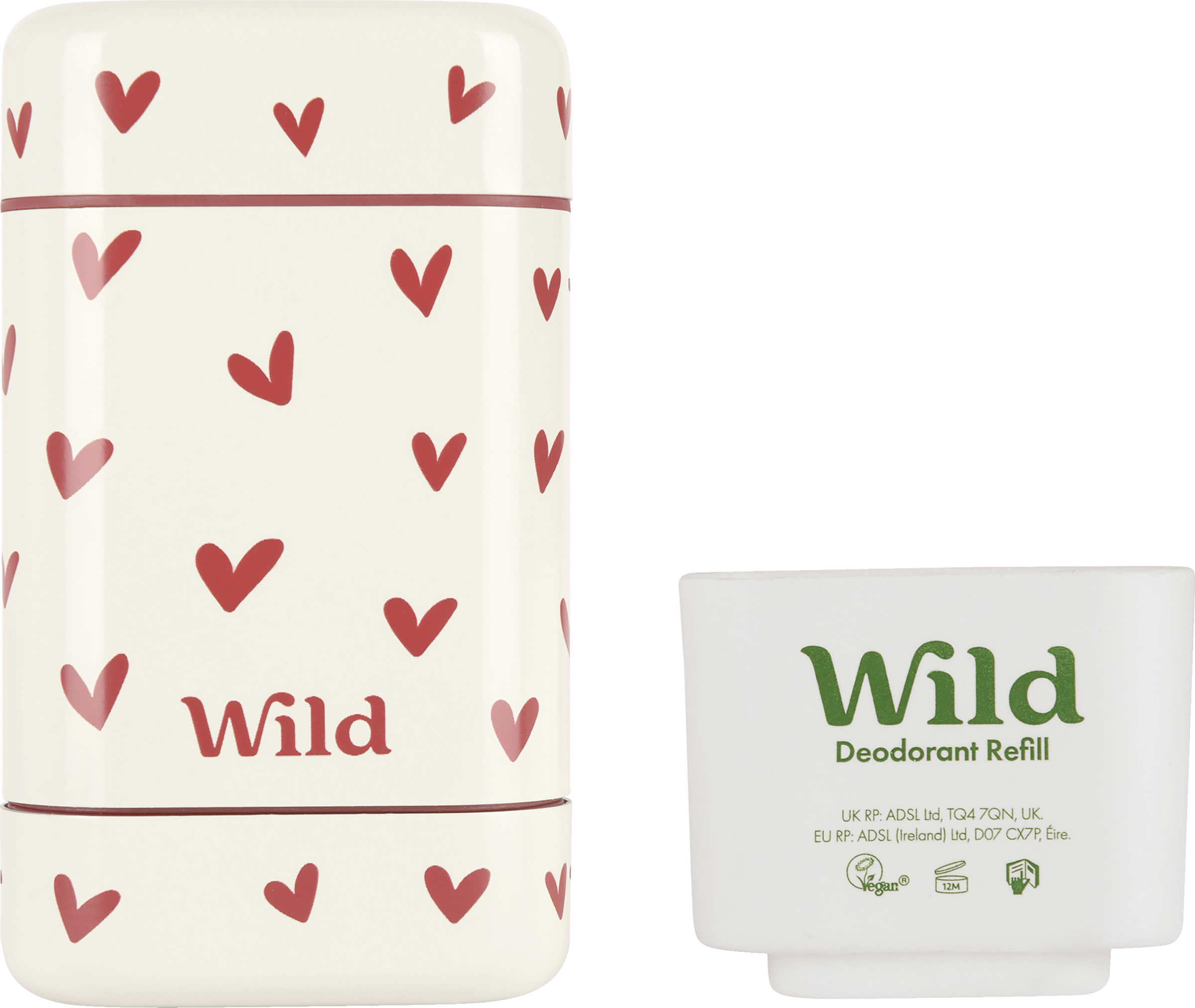Wild Starterpack Loveheart Pink Grapefruit & Lime + Nachfüllpack, 40 g