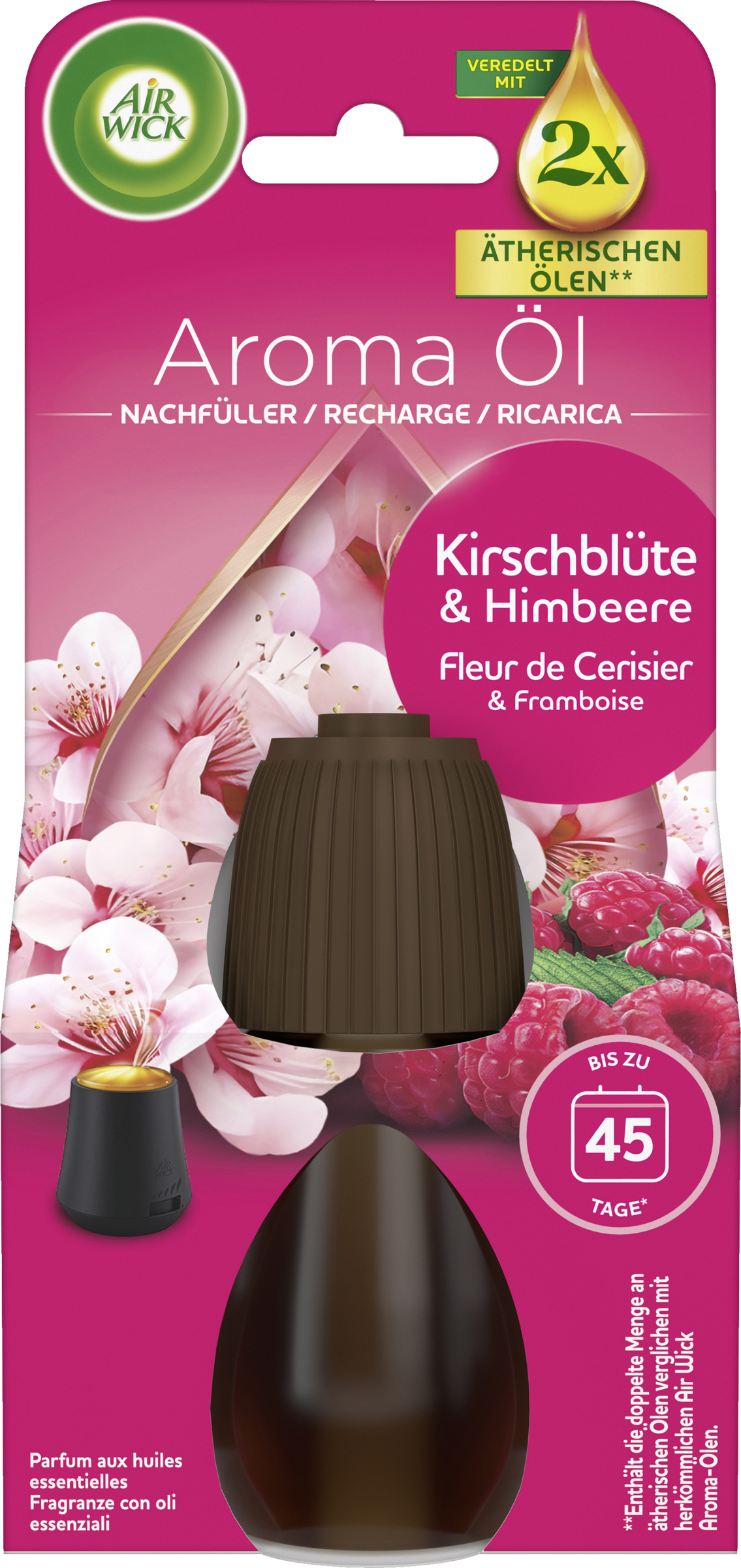Air Wick Aroma-Öl Flakon Kirschblüte + Himbeere