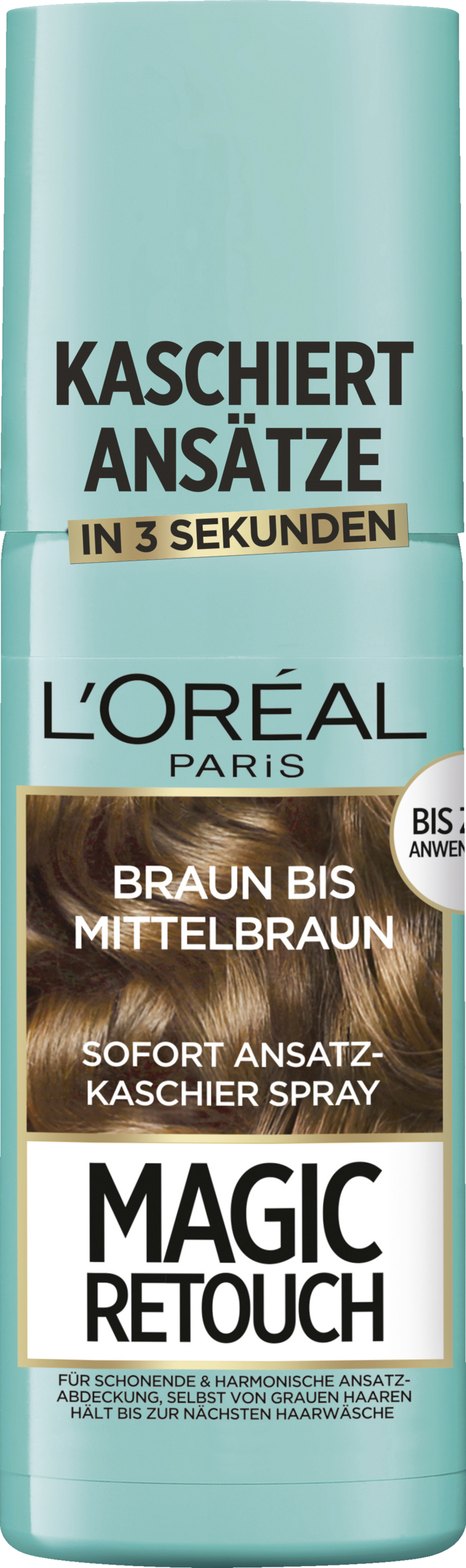 Ansatz-Kaschierspray Braun bis Mittelbraun