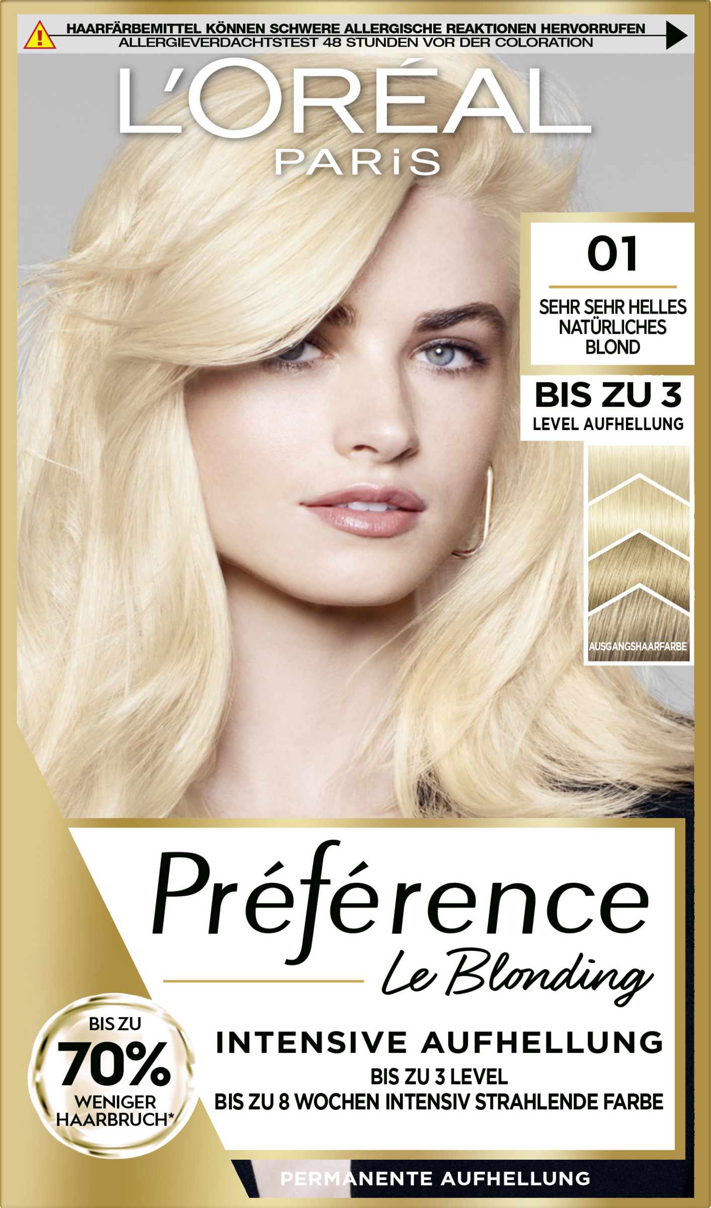 L’Oréal Paris Le Blonding 01 sehr sehr helles natürliches Blond