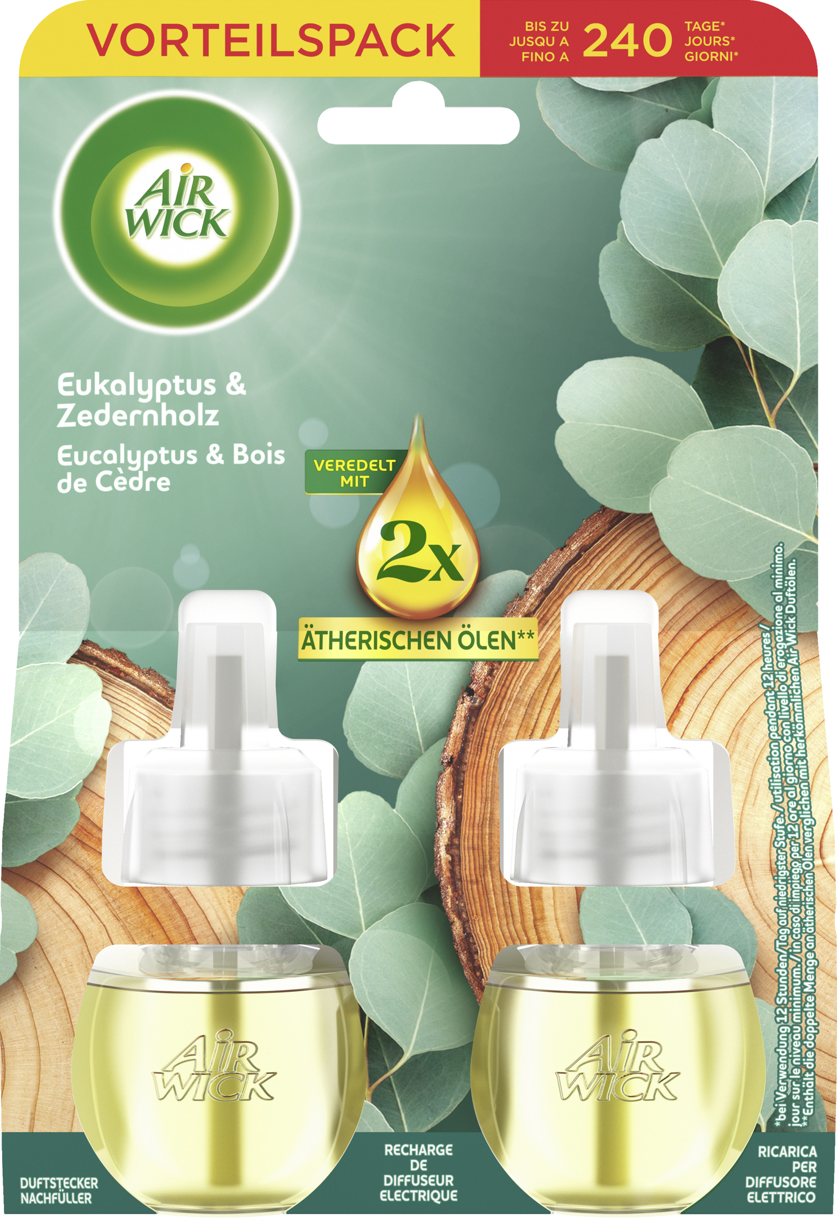 Air Wick Duftstecker Nachfüller DUO Eukalyptus & Zedernholz