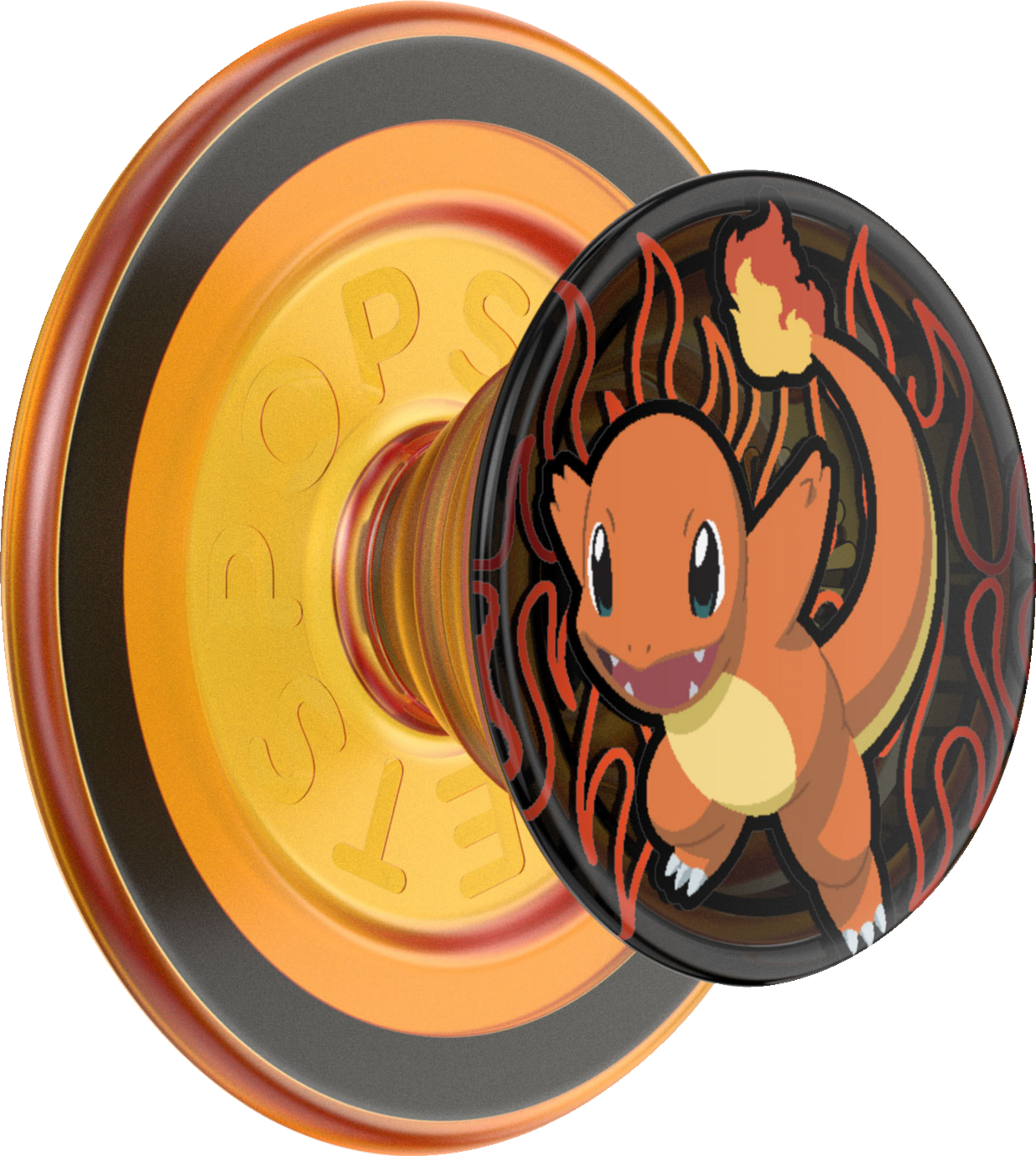 PopSockets PopGrip für MagSafe - ausziehbare Handyhalterung  - Charmander Flame