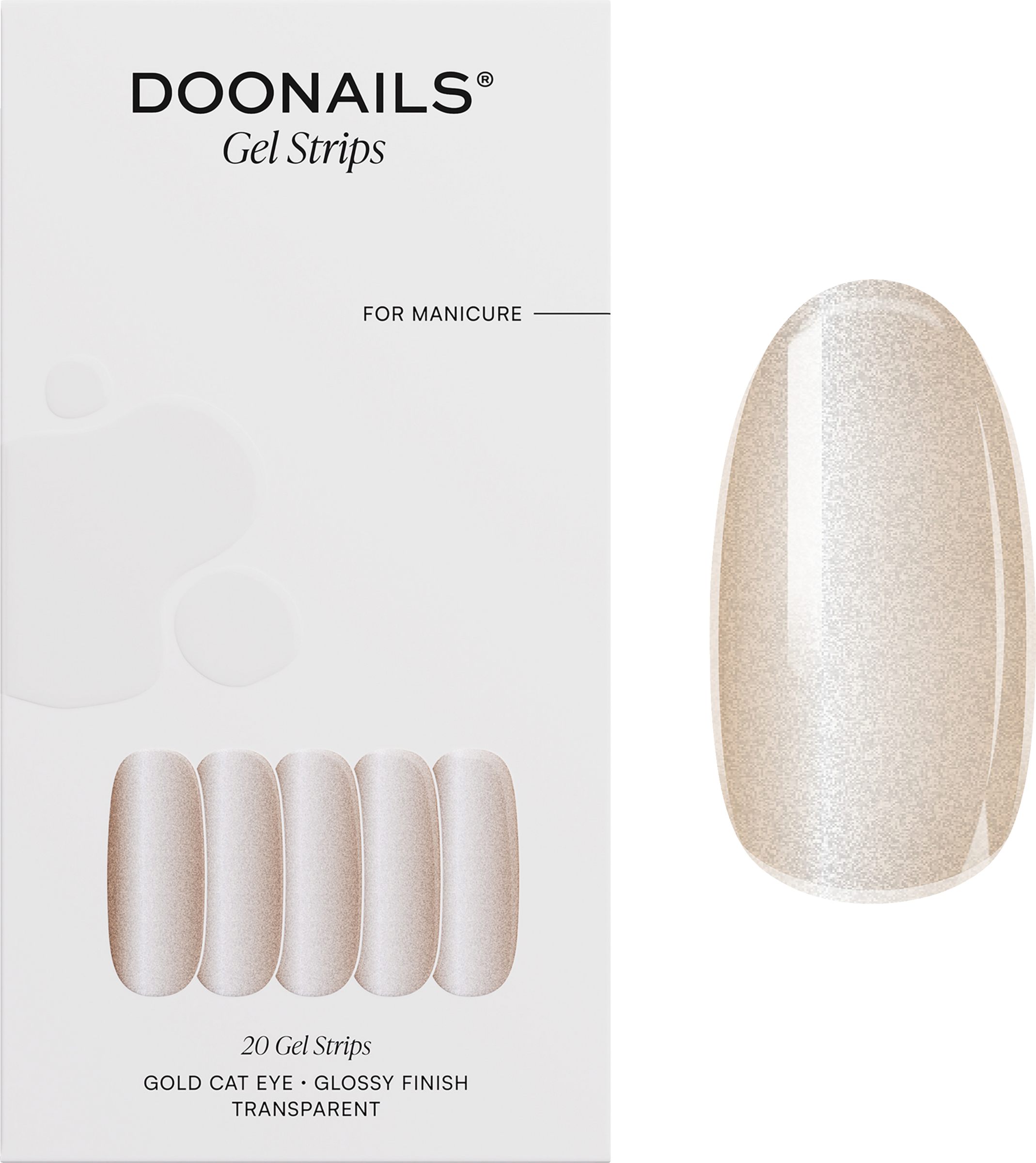 Doonails UV Gel Strips Gold Cat Eye