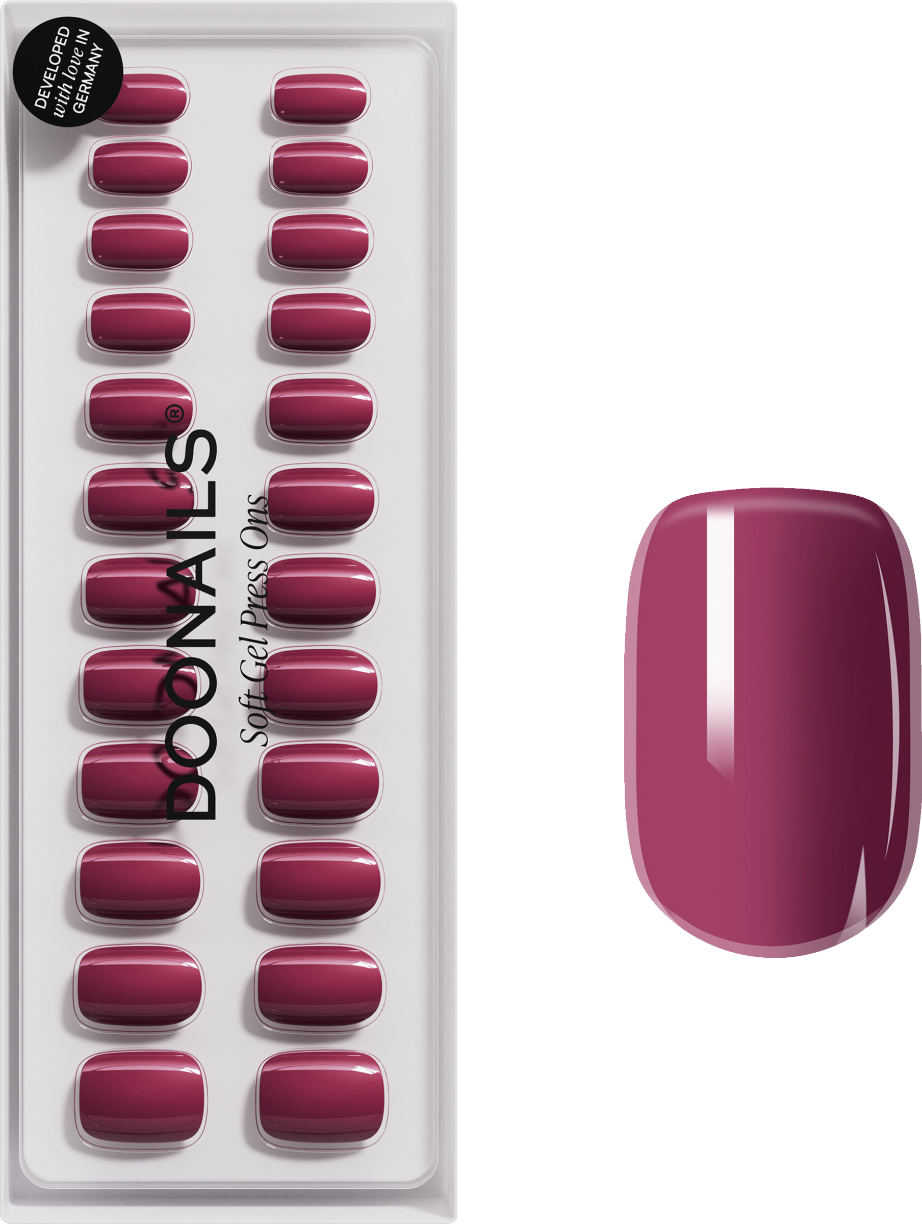 Doonails Soft Gel Press Ons Short Square Bubblegum