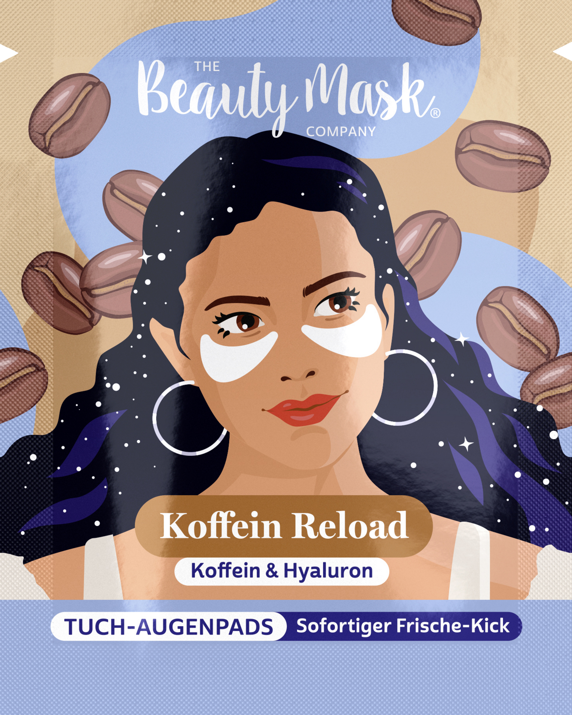 The Beauty Mask Company Koffein Reload Tuch-Augenpads