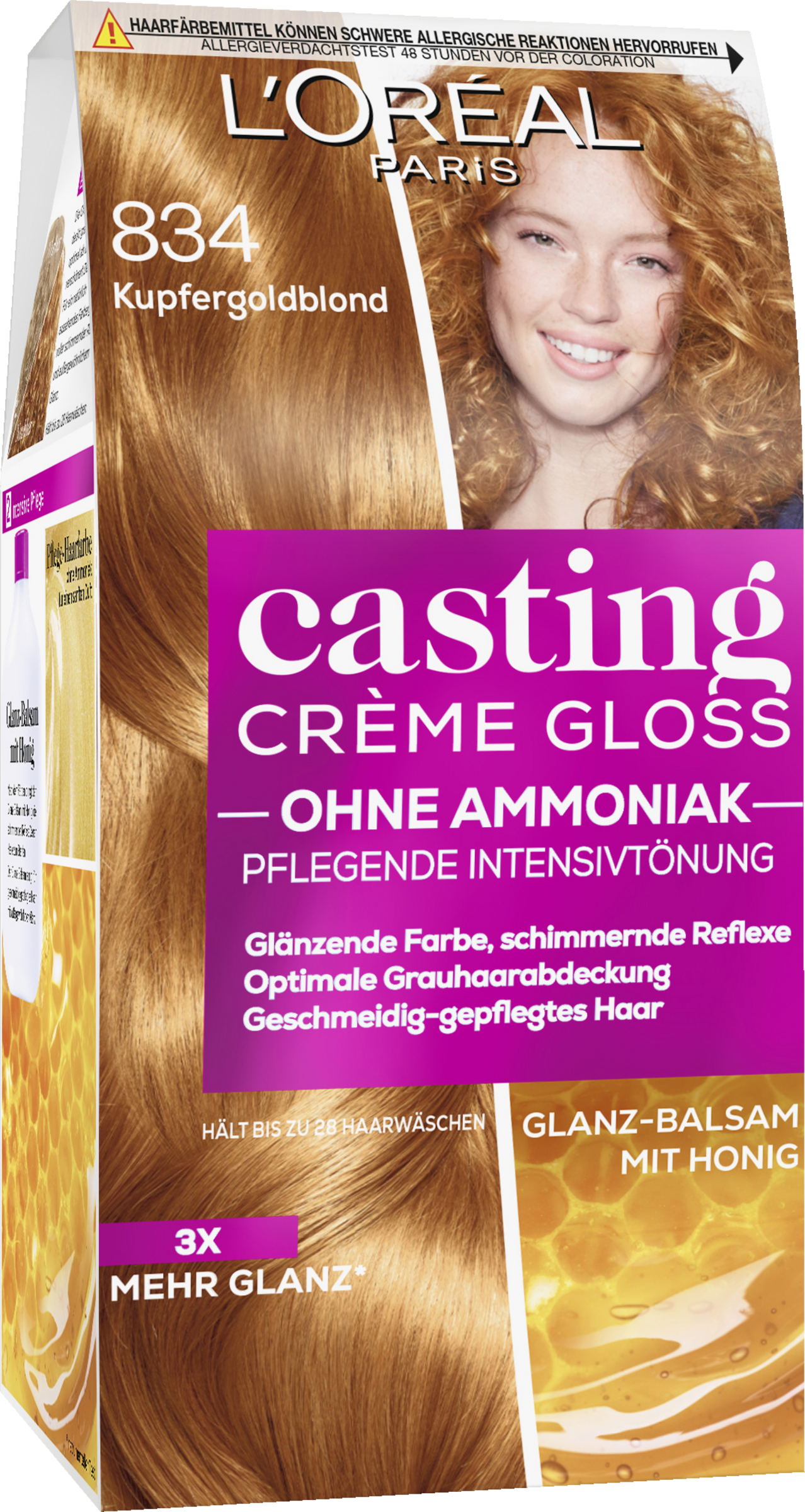 L’Oréal Paris Casting Creme Gloss Pflegende Intensivtönung 834 Kupfergoldbraun