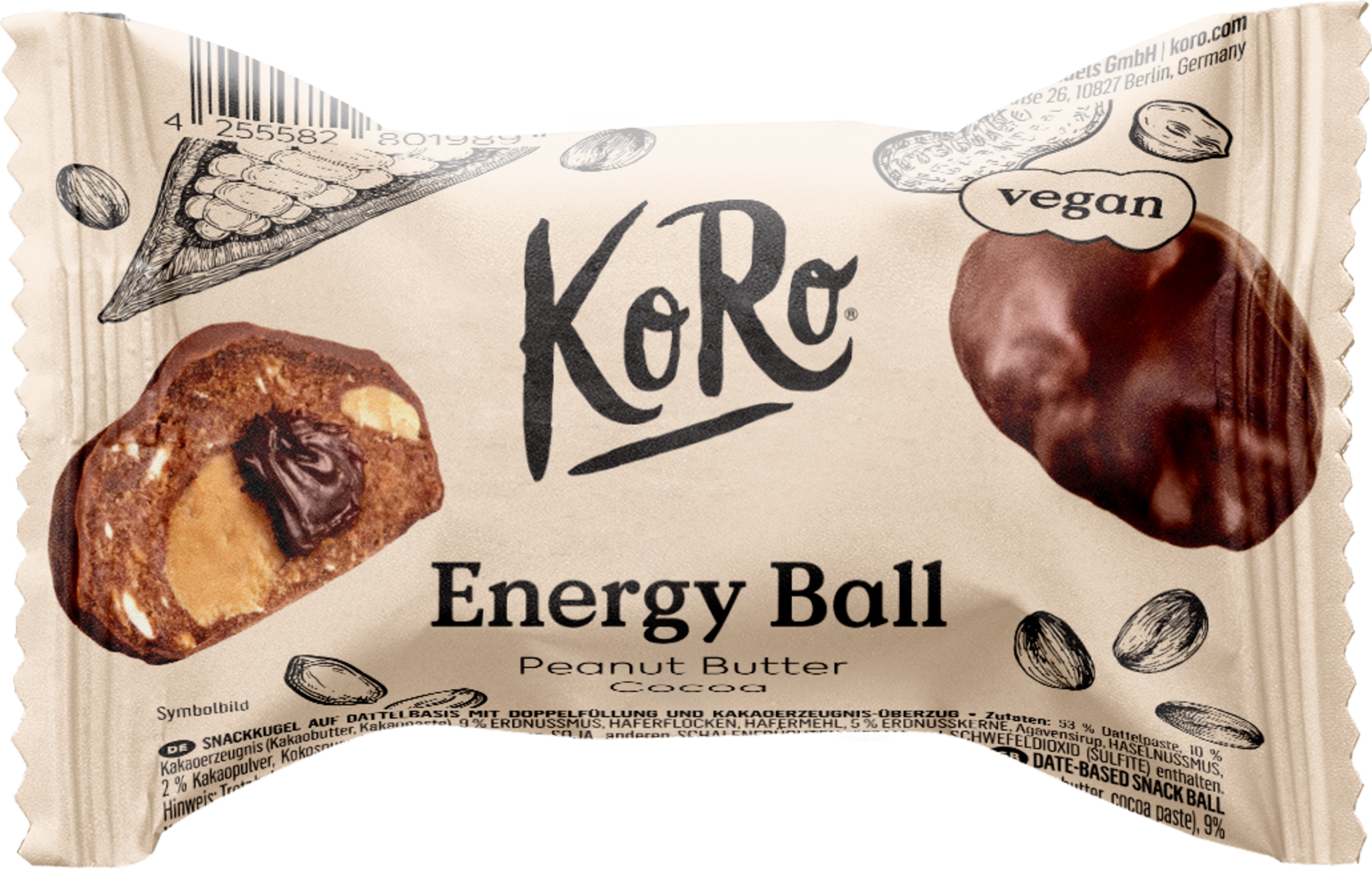KoRo Energy Ball Peanut Butter Cocoa