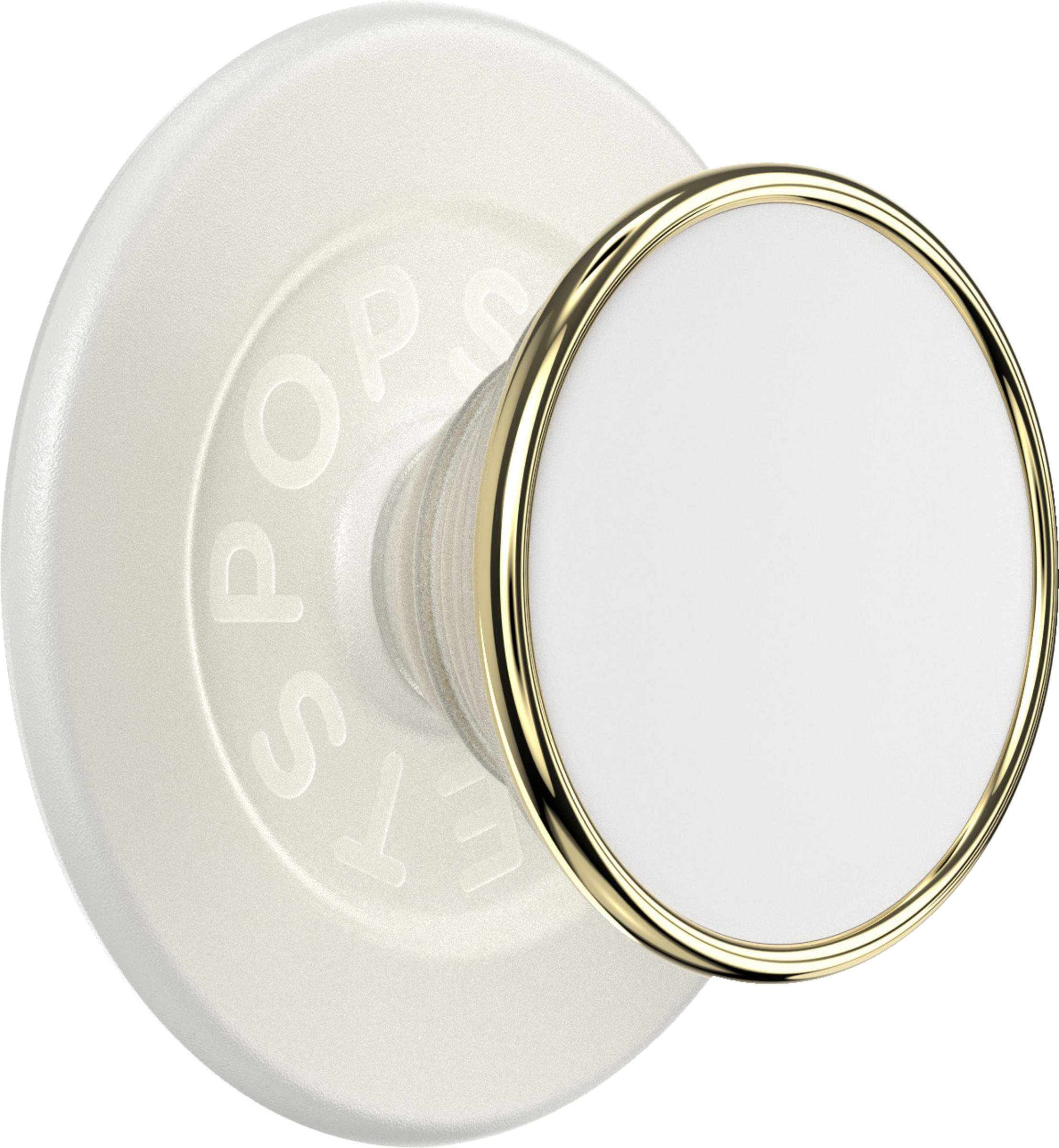 PopSockets PopGrip für MagSafe - ausziehbare Handyhalterung  - Luxe Enamel Coconut Creme