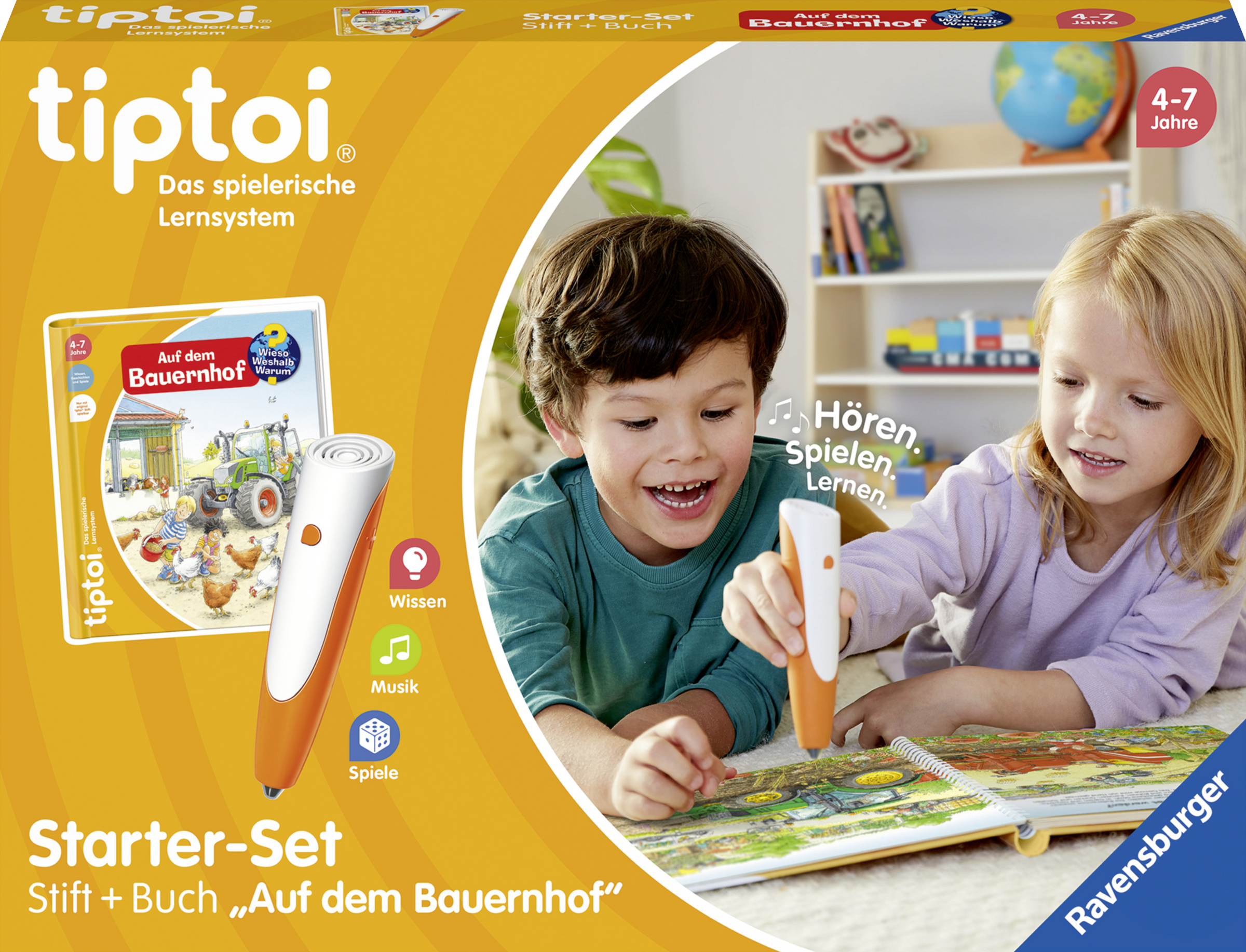 Ravensburger tiptoi® Starter-Set: Stift und Bilderbuch Bauernhof