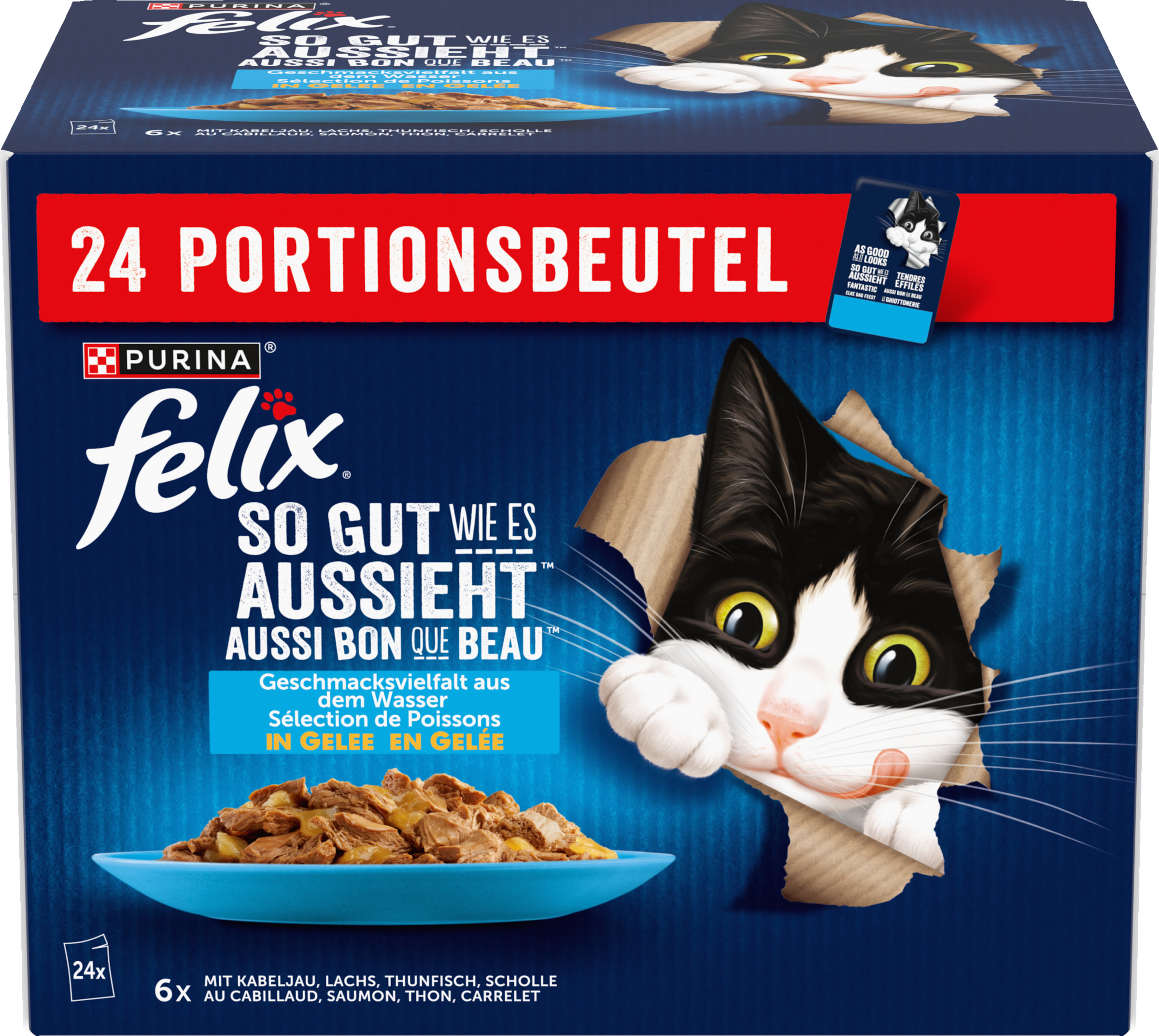 Felix So gut wie es aussieht Geschmacksvielfalt aus dem Wasser in Gelee Multipack