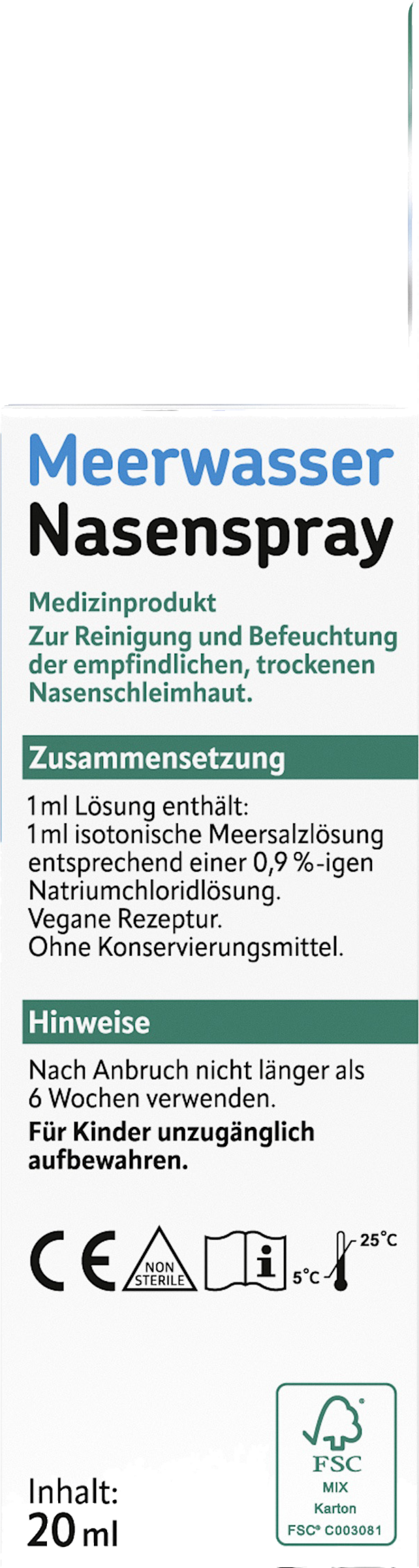 بخاخ أنف بماء البحر، ملح بحر نقي 100%، بدون مواد حافظة، للأعمار من سنتين فما فوق، 20 مل 3