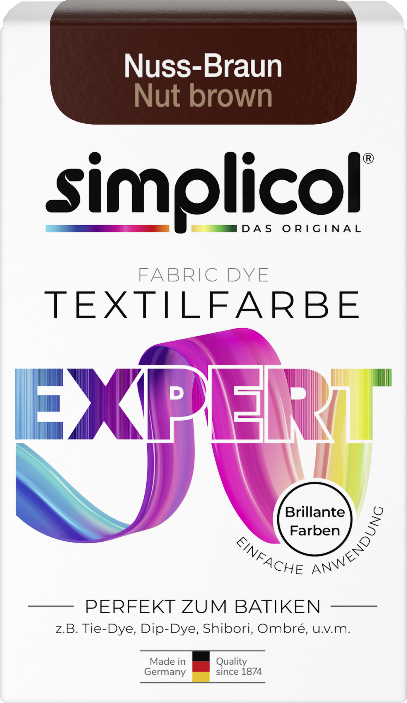 simplicol Textilfarbe expert Nuss-Braun