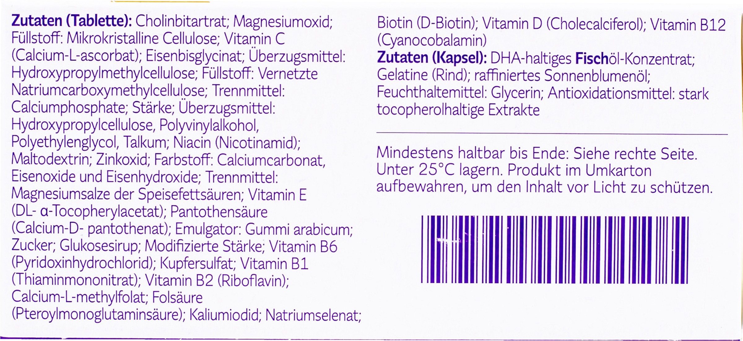 حمل 2، كبسولات فيتامين 3