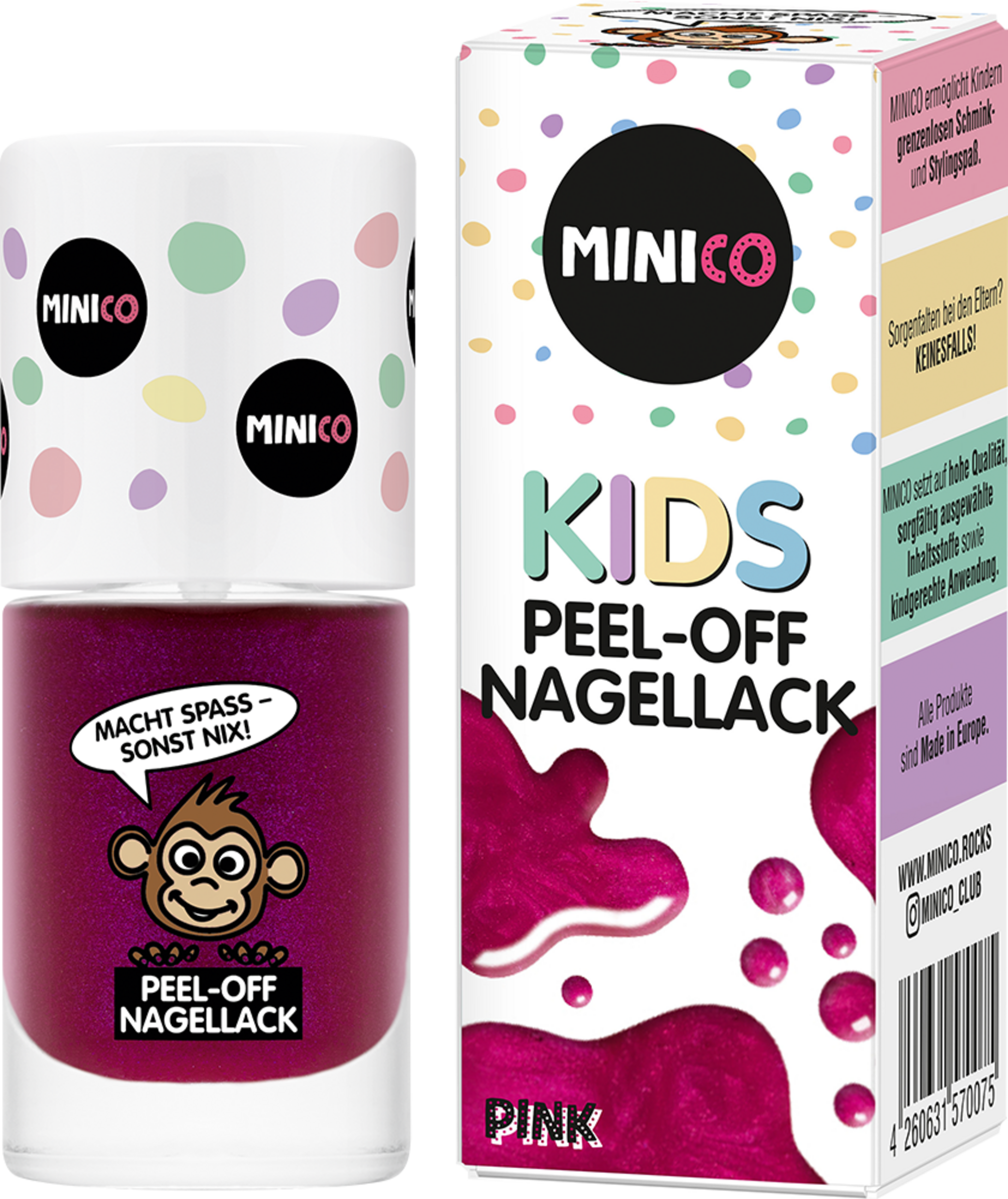 MINICO Peel-Off Nagellack 03 Pink