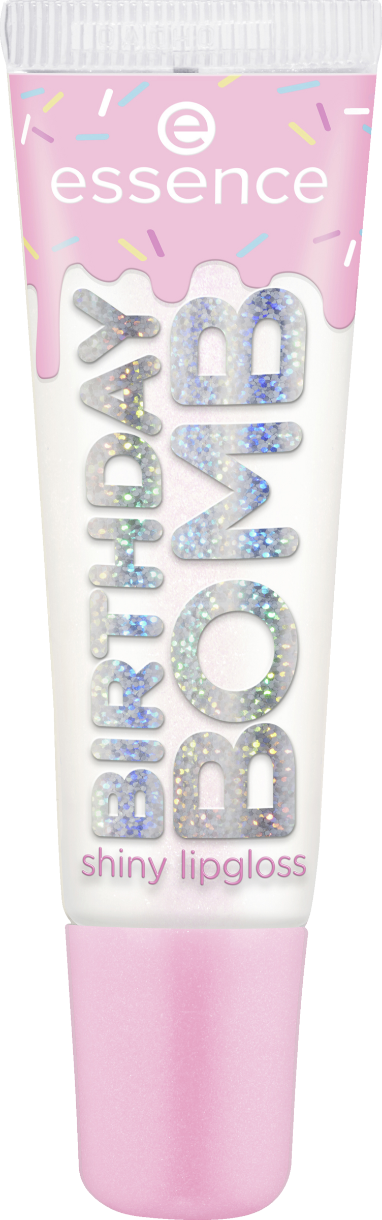 essence BIRTHDAY BOMB shiny lipgloss 01 Cake My Day!