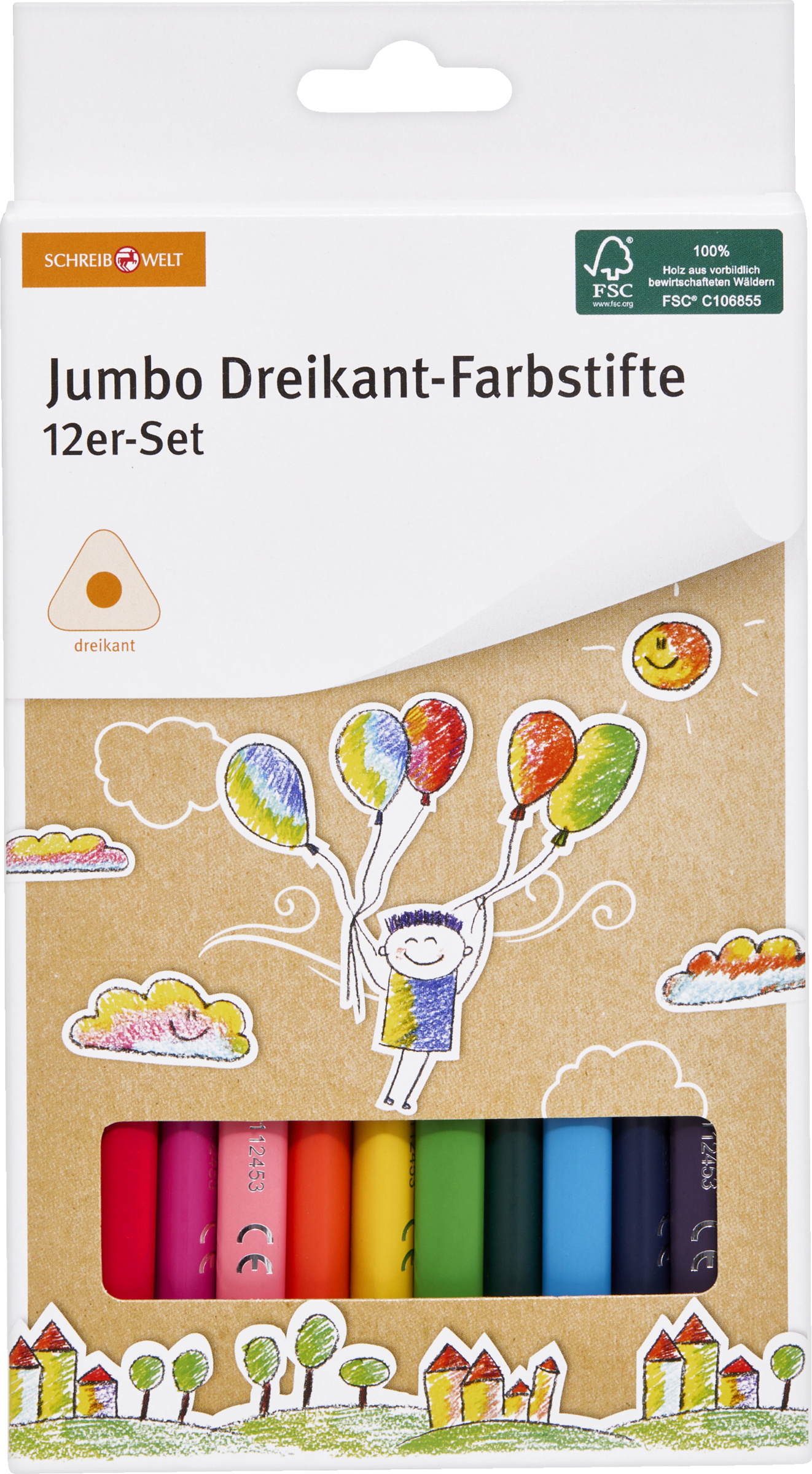 SCHREIBWELT Jumbo Buntstifte