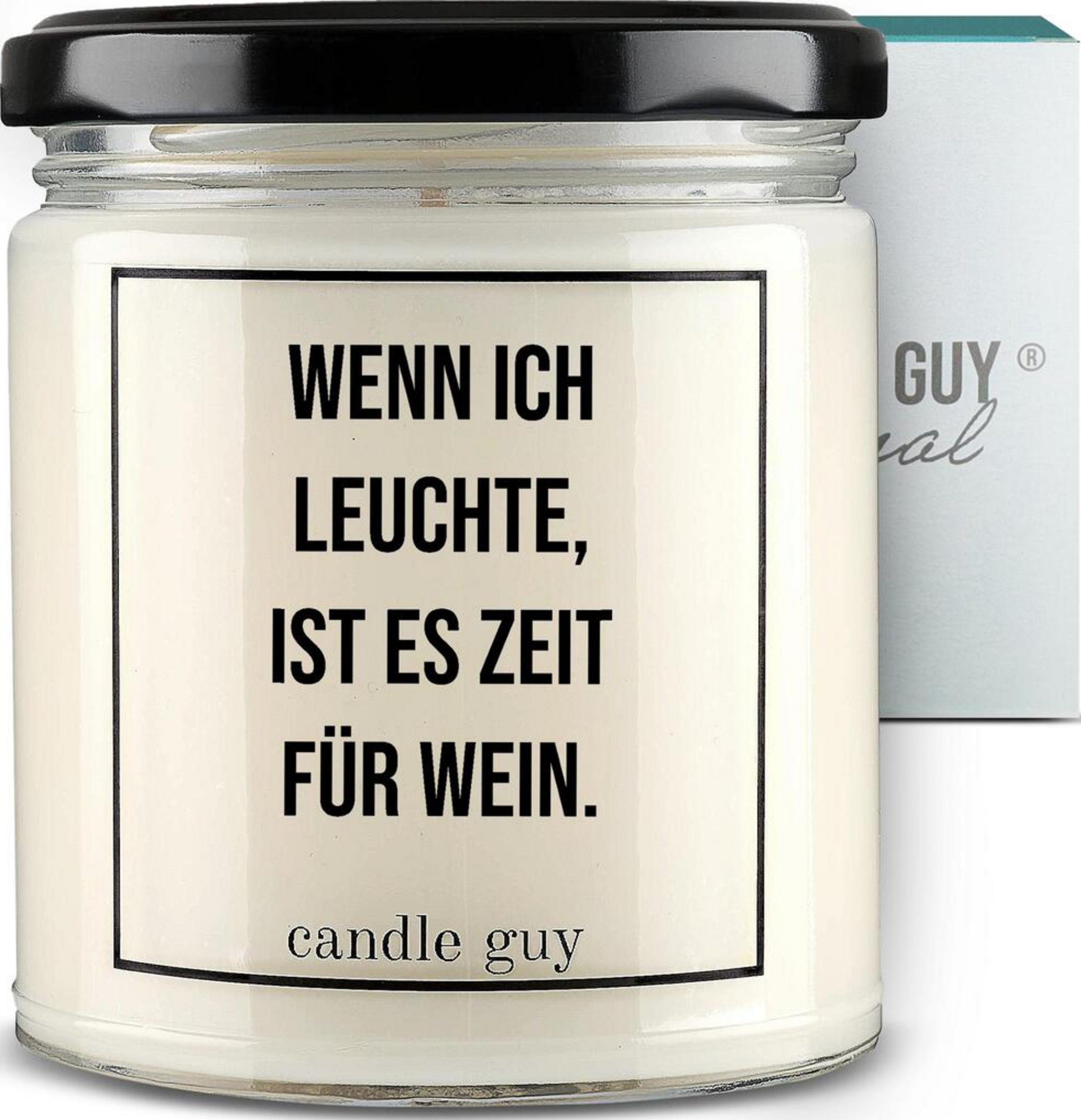 candle guy Duftkerze "Wenn ich leuchte, ist es Zeit für Wein"