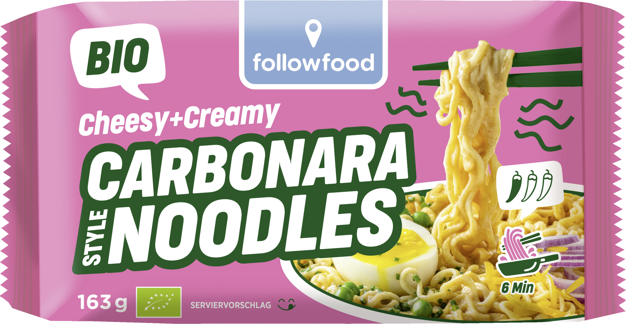 followfood Bio Cheesy and Creamy Carbonara Noodles