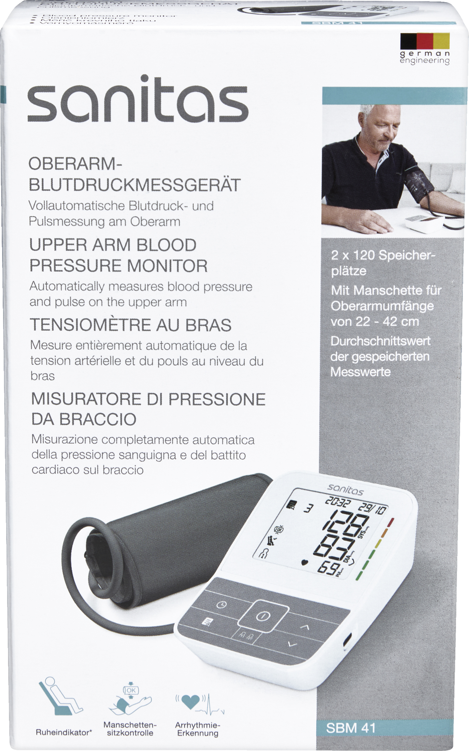 Sanitas Oberarmblutdruckmessgerät SBM 41
