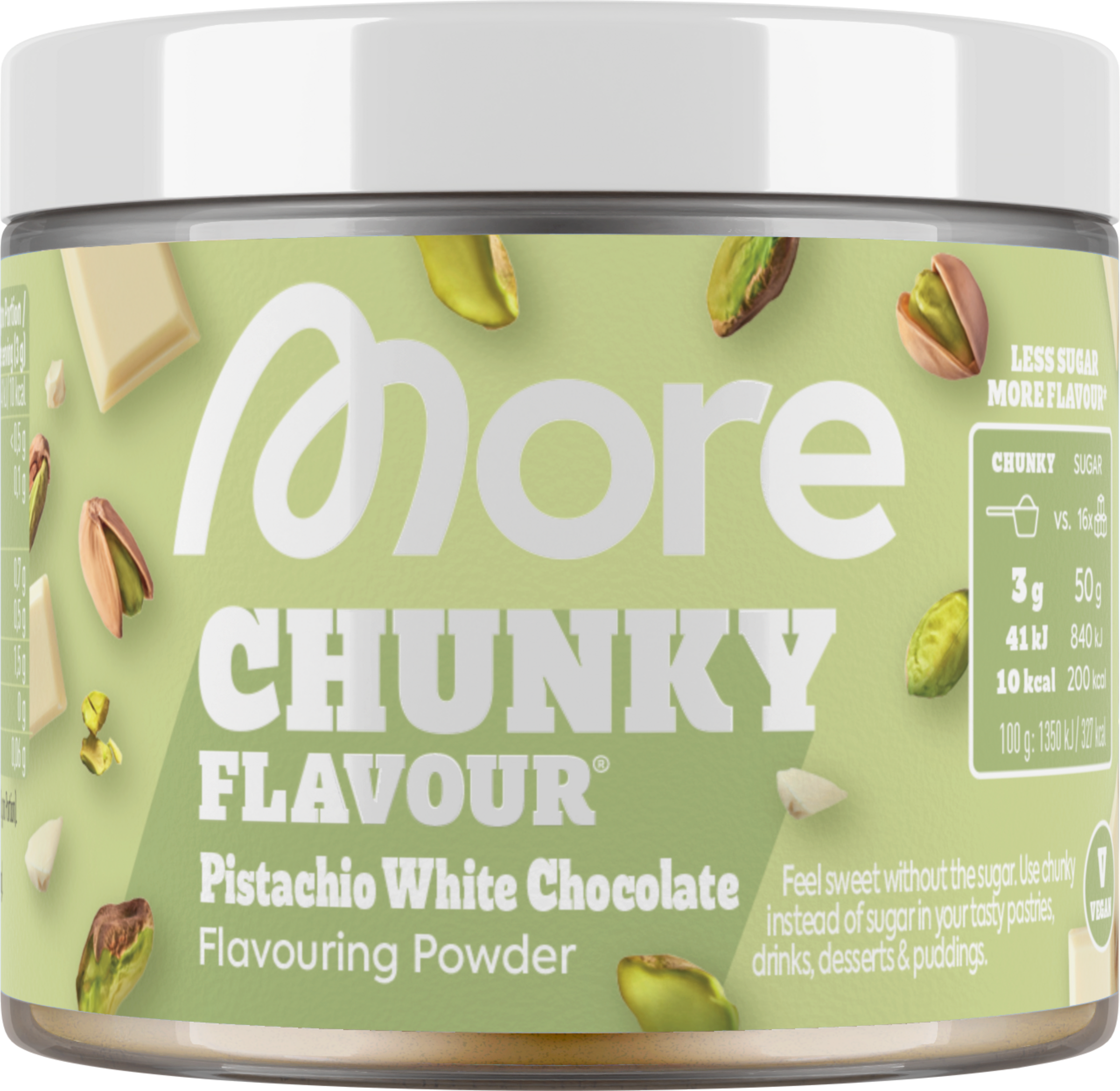 More Chunky Flavour Pistachio White Choc