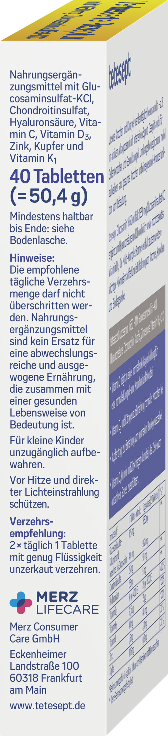 Glucosamin 1650 Tablets 3