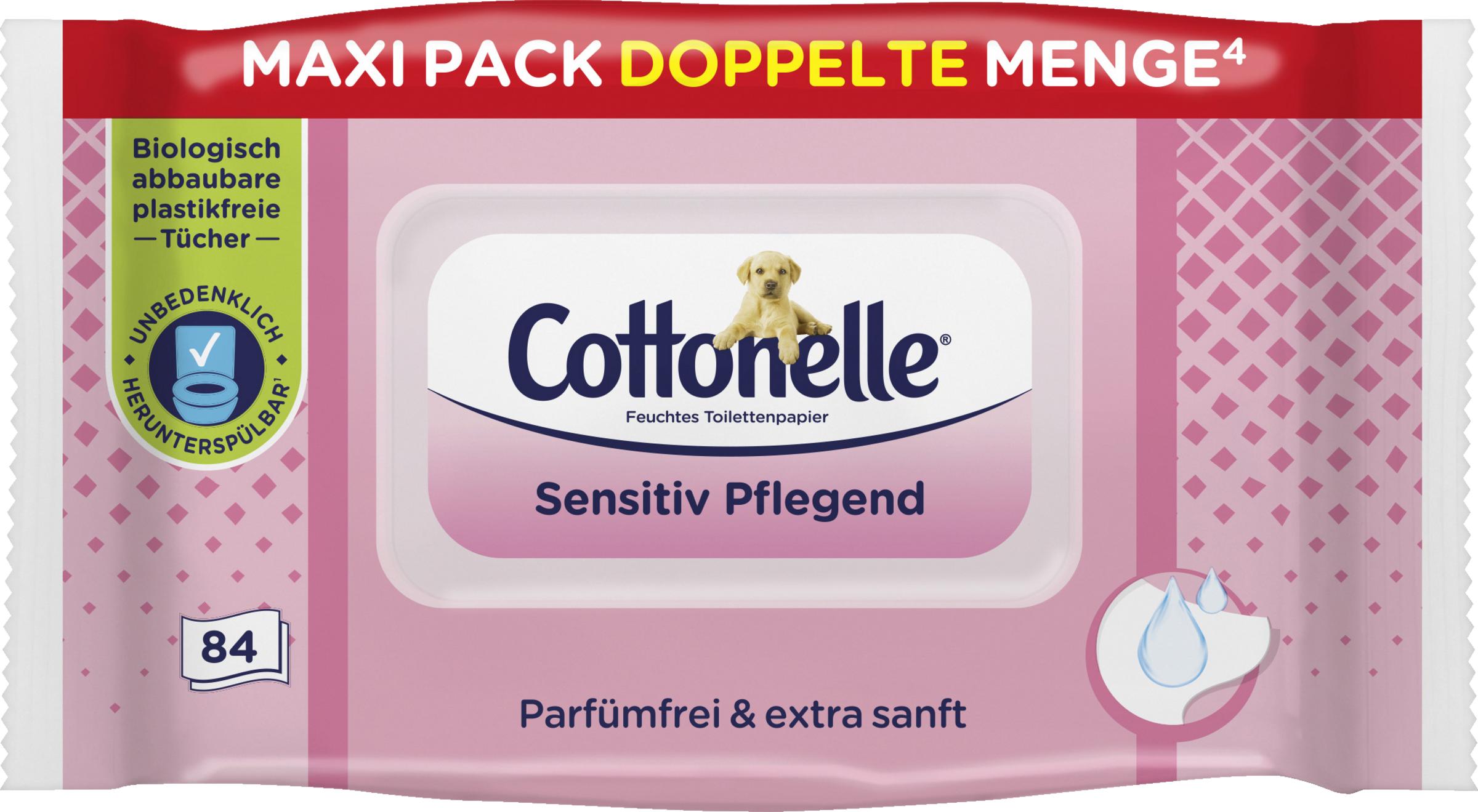 Cottonelle Feuchtes Toilettenpapier Sensitiv Pflegend Maxi Pack