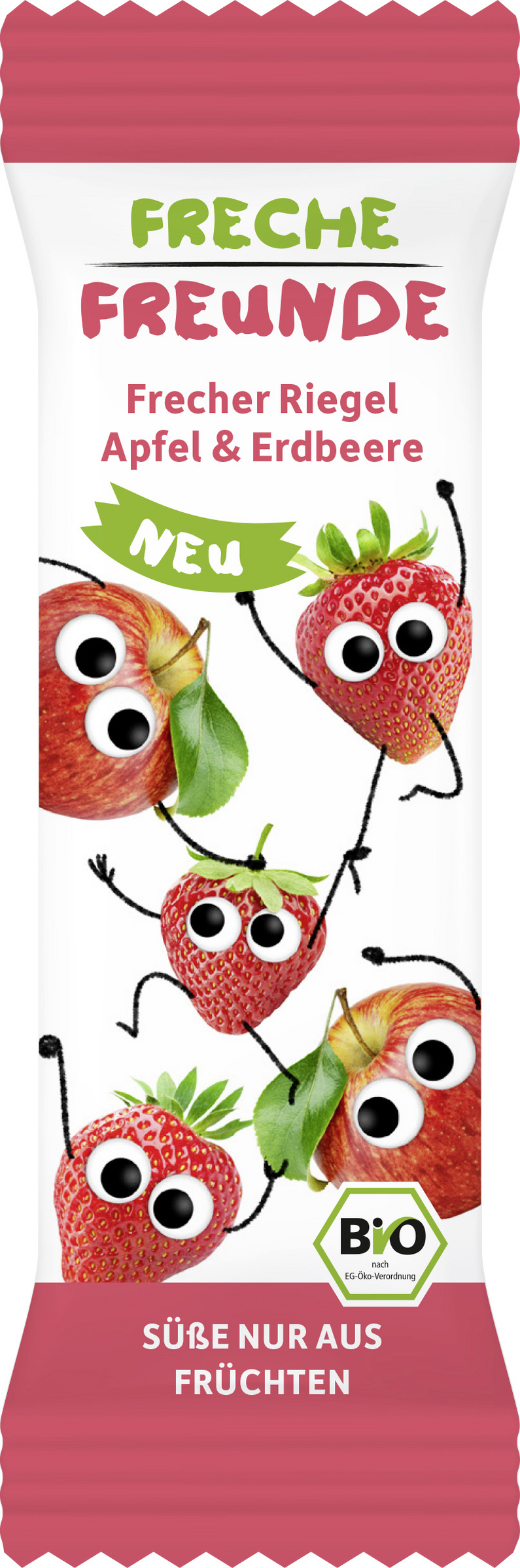 Bio Frecher Riegel Apfel Erdbeere