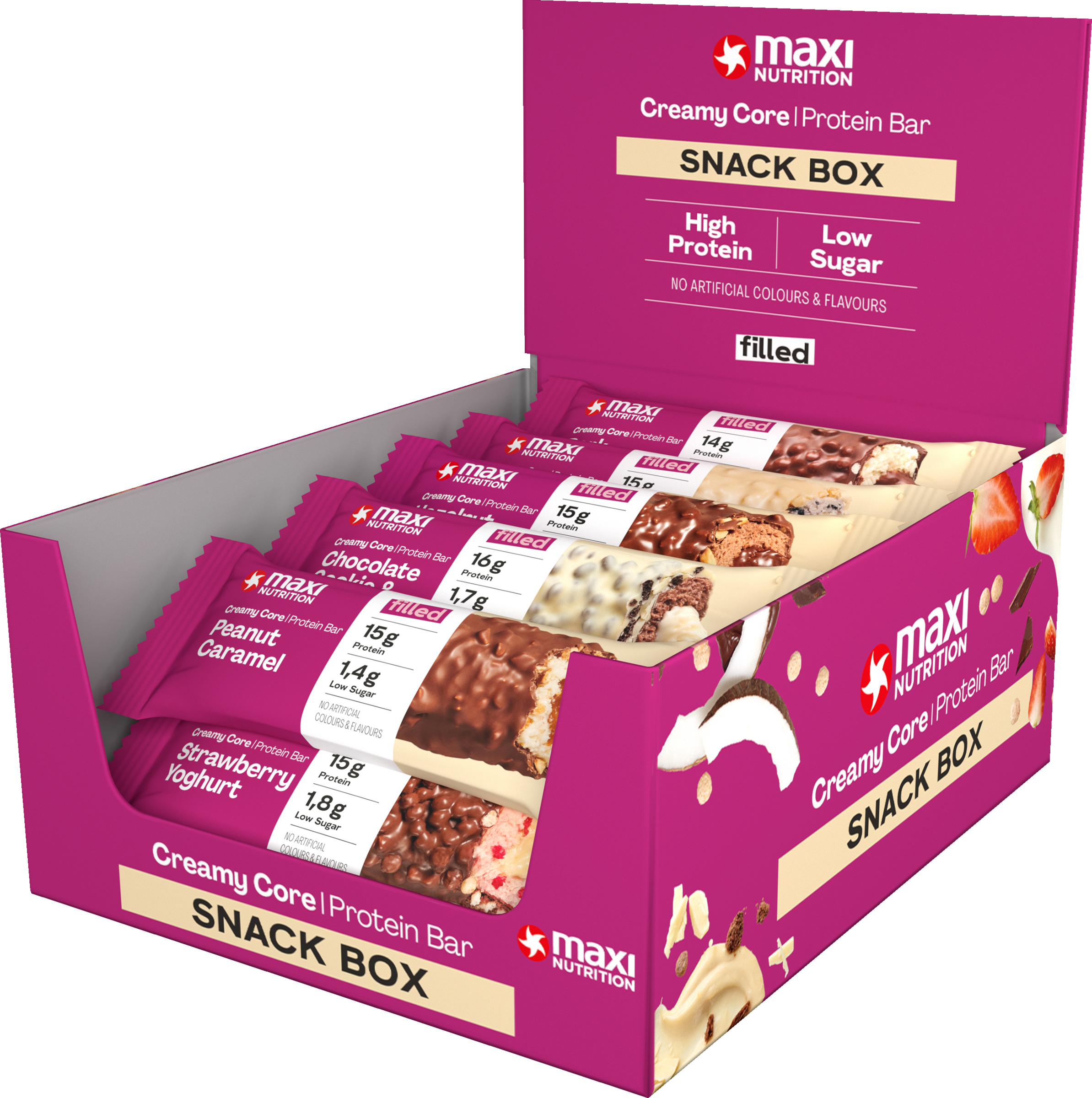MaxiNutrition Creamy Core Protein Bar Mix Box
