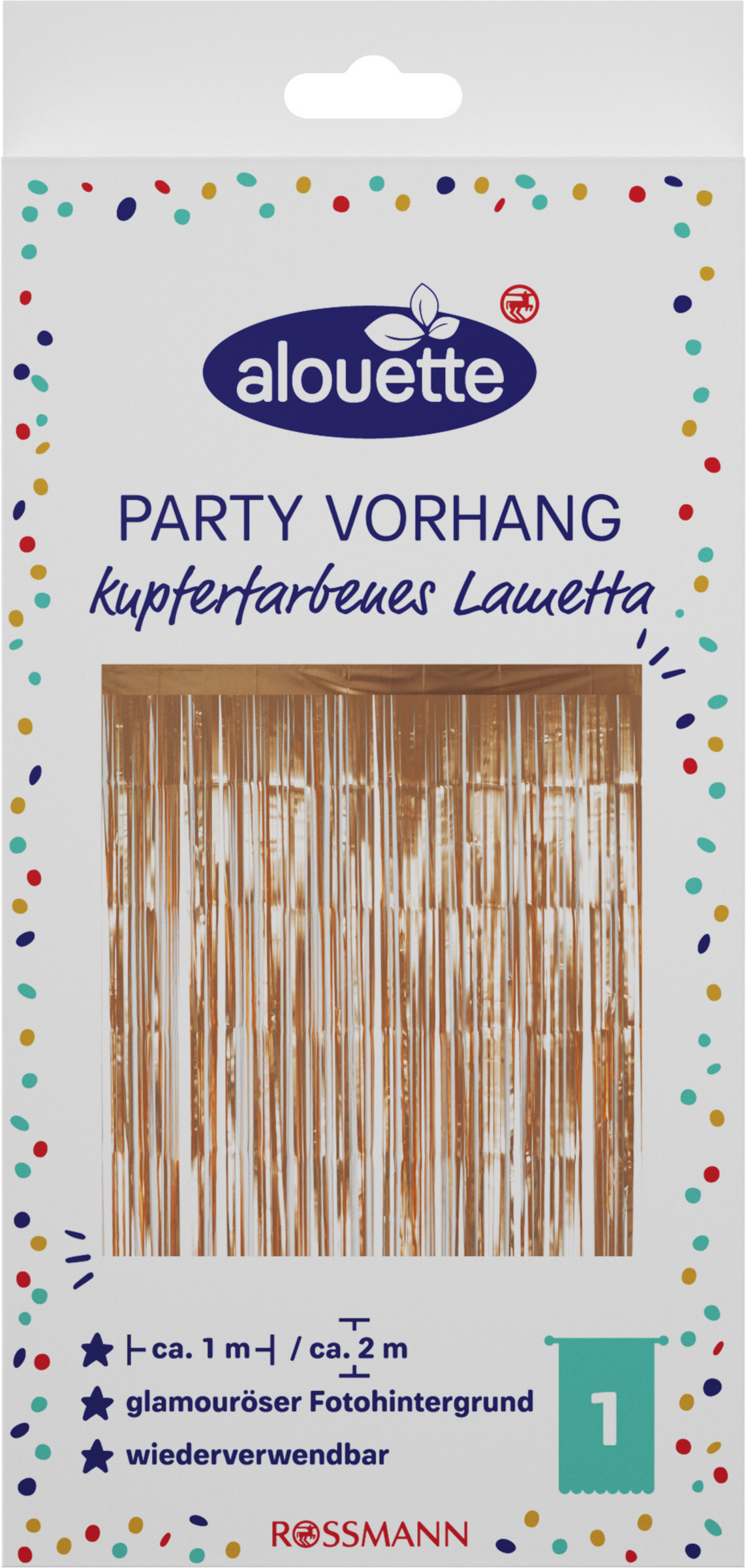 alouette Party Vorhang gold, sortiert