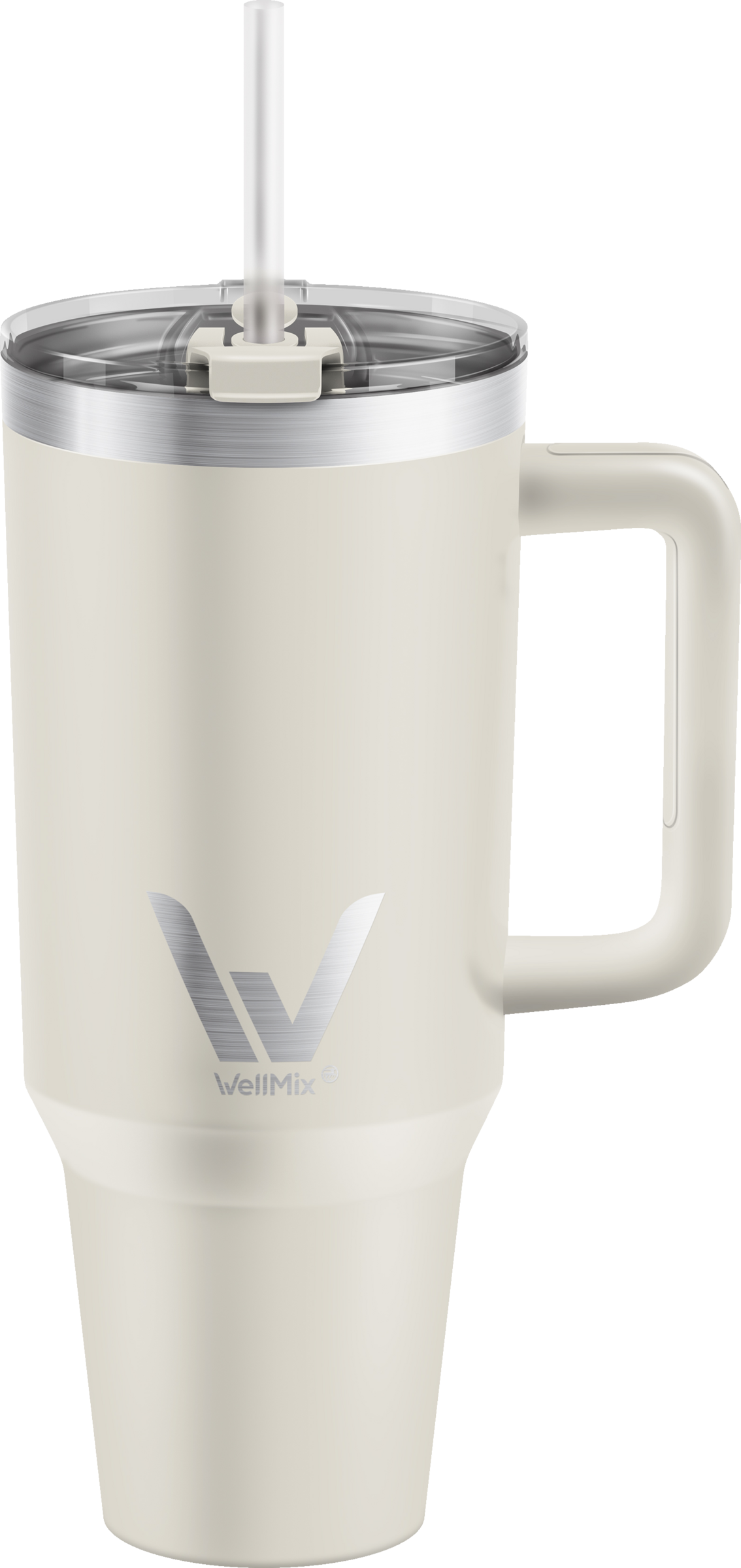 WellMix Cup mit Strohhalm Sand