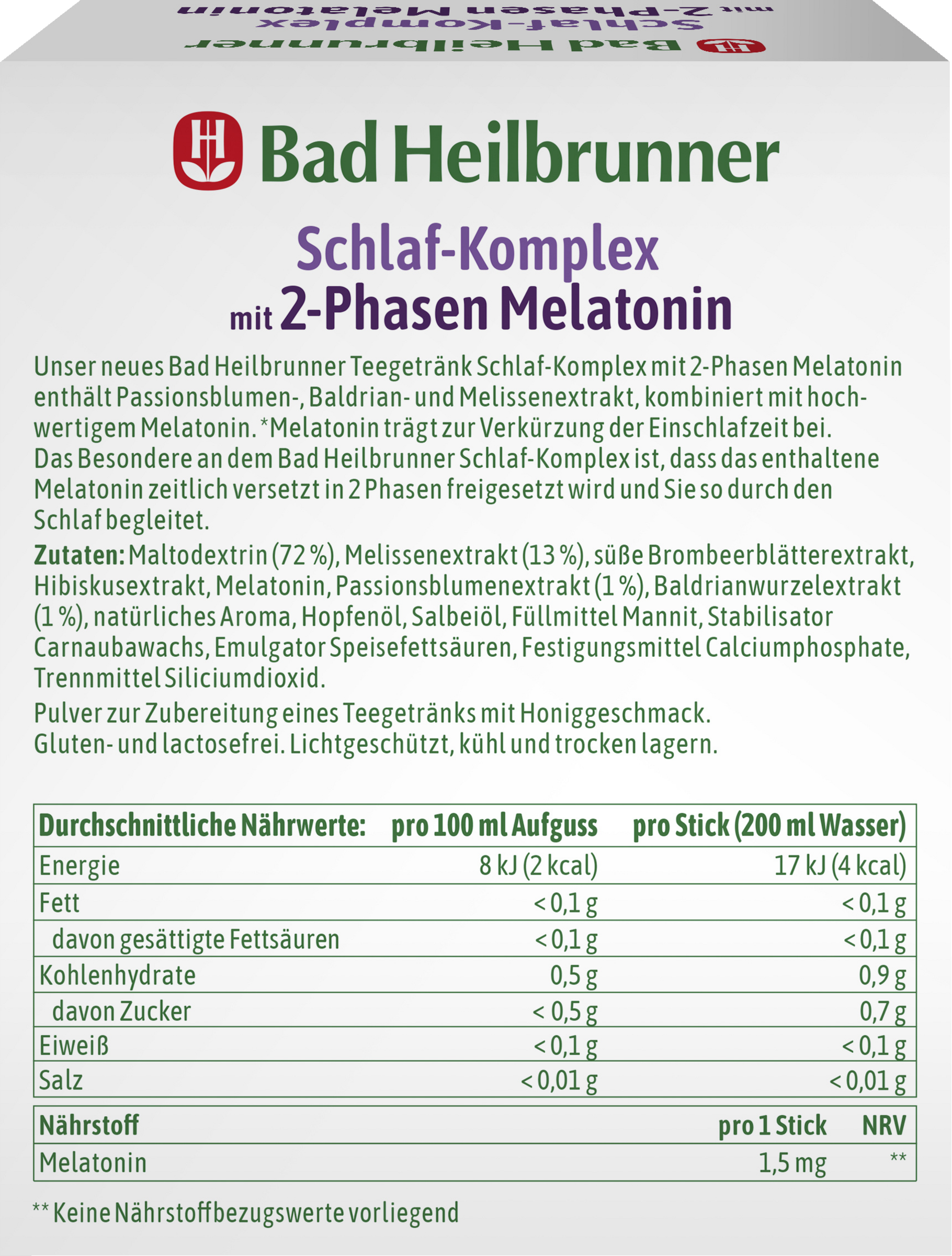 مركب للنوم مع ميلاتونين ثنائي الطور، شاي عشبي بـ 2-Phase 10 أكياس 2