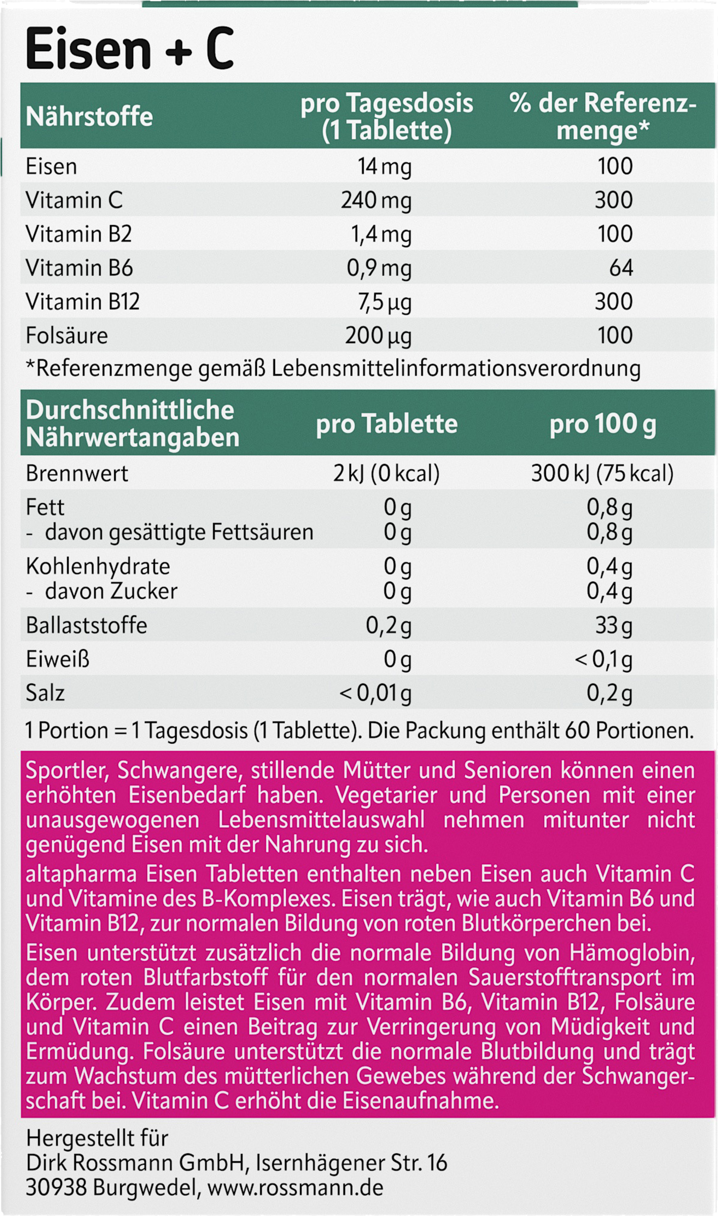 أقراص الحديد + فيتامين سي 4