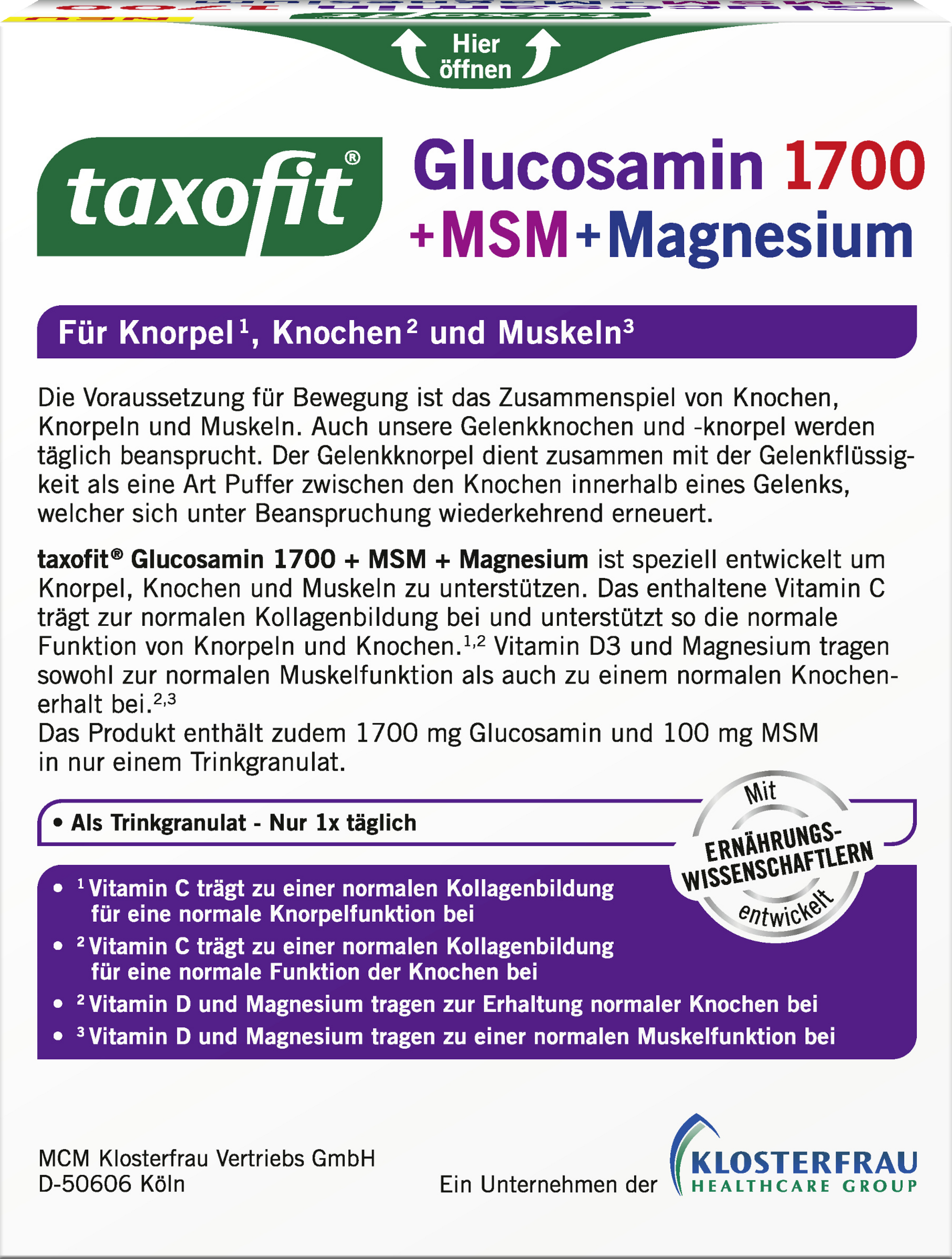 جلوكوزامين 1700 ماغنسيوم 4