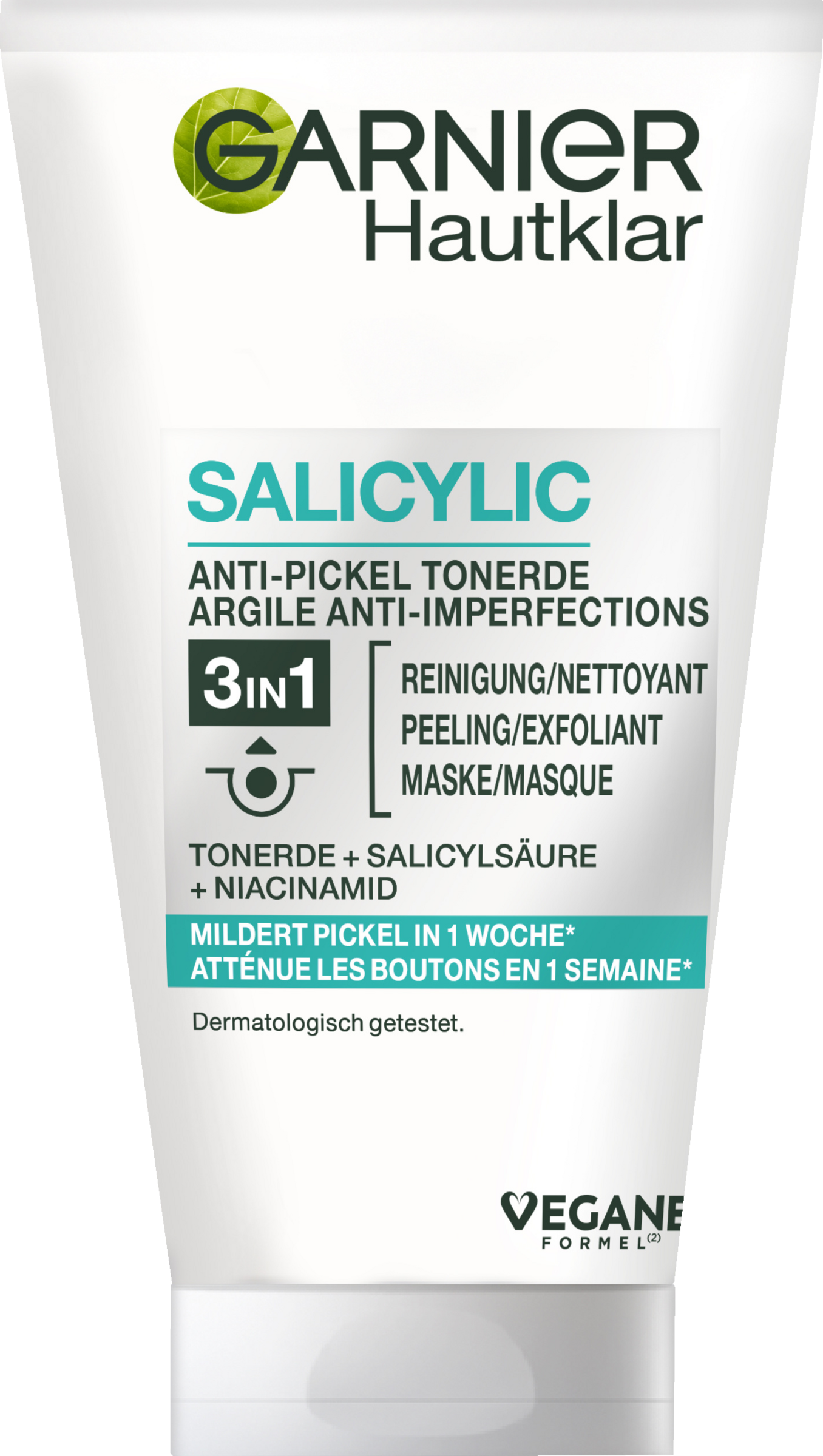 Garnier Hautklar 3in1 Tonerde Anti Pickel Reinigung + Peeling + Maske