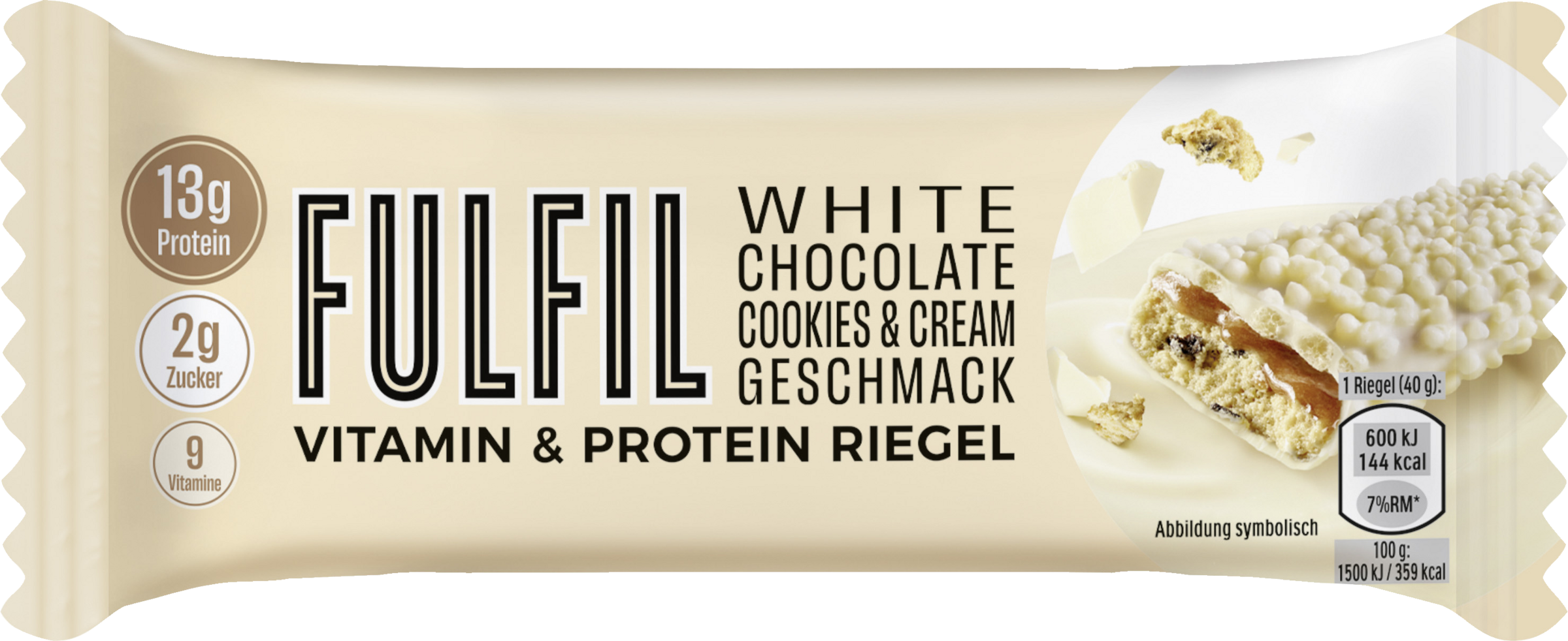 FULFIL Vitamin & Protein Riegel White Chocolate Cookies & Cream