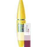 Volum' Express The Colossal Black Mascara Waterproof + Mini Super Stay Matte Ink Lippenstift 15 L