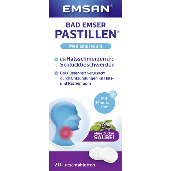 أقراص Bad Emser بدون سكر مع المريمية