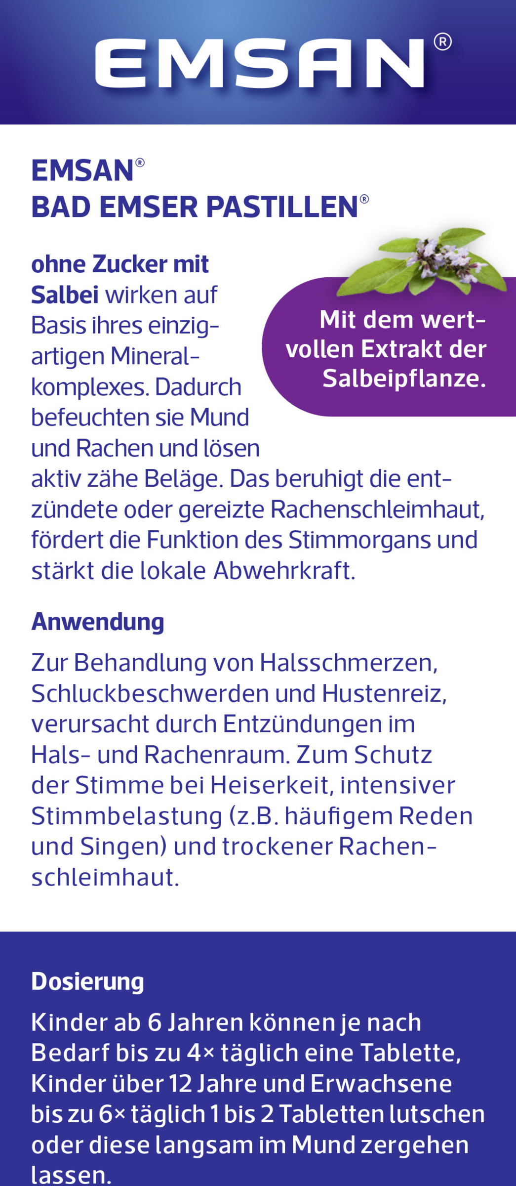 أقراص Bad Emser بالمرمر بدون سكر مع عبوة المريمية التوفيرية 2