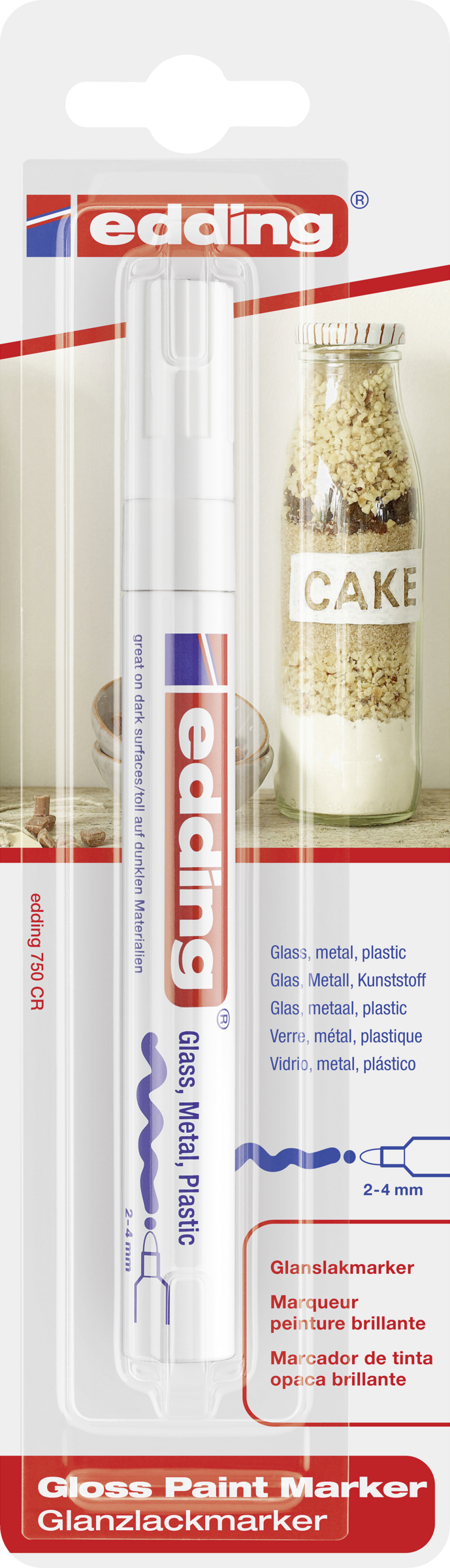 Edding Glanzlackmarker 750, 2 - 4mm, weiß