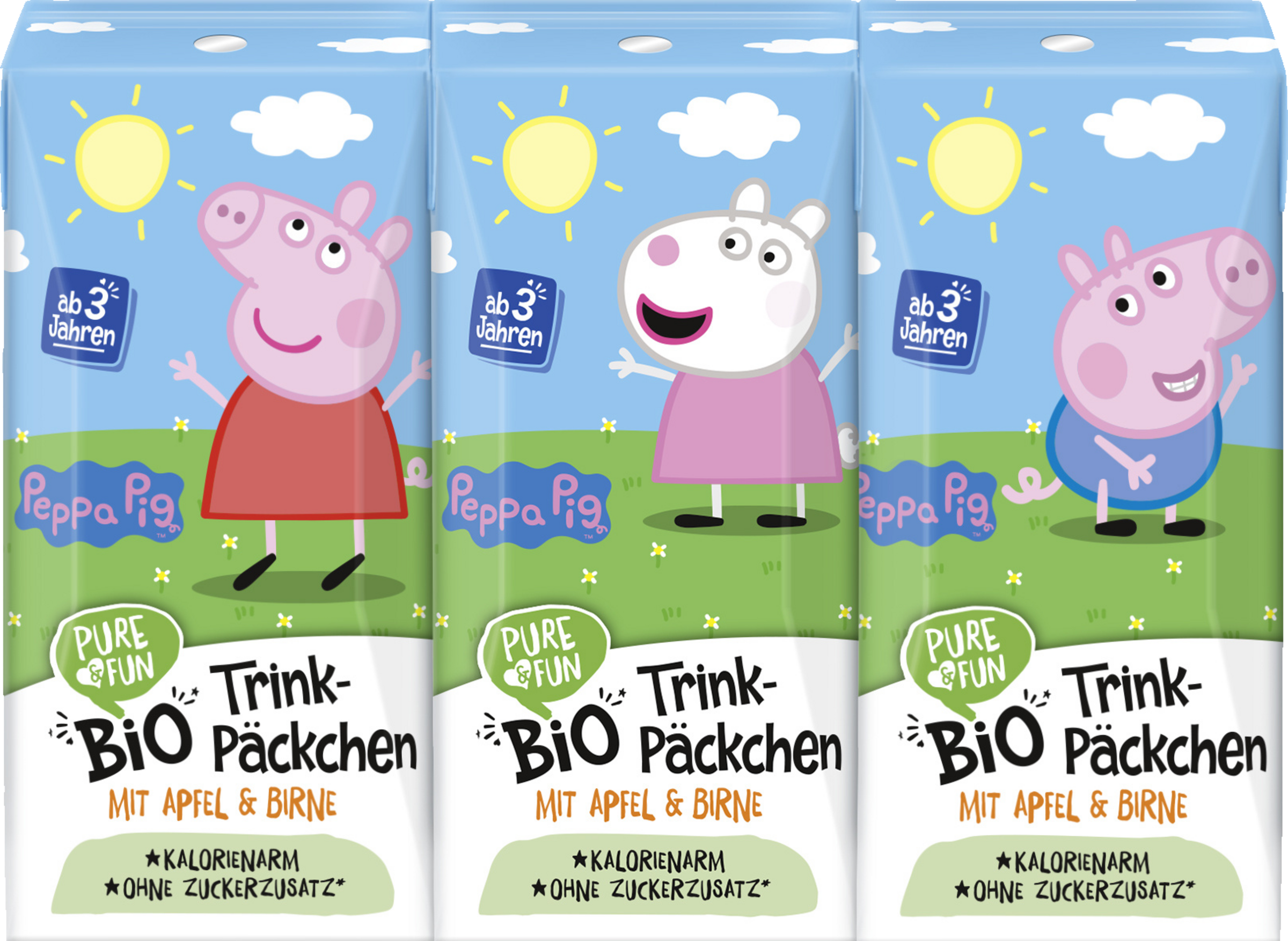 Pure&Fun Bio Peppa Pig Trinkpäckchen Apfel & Birne
