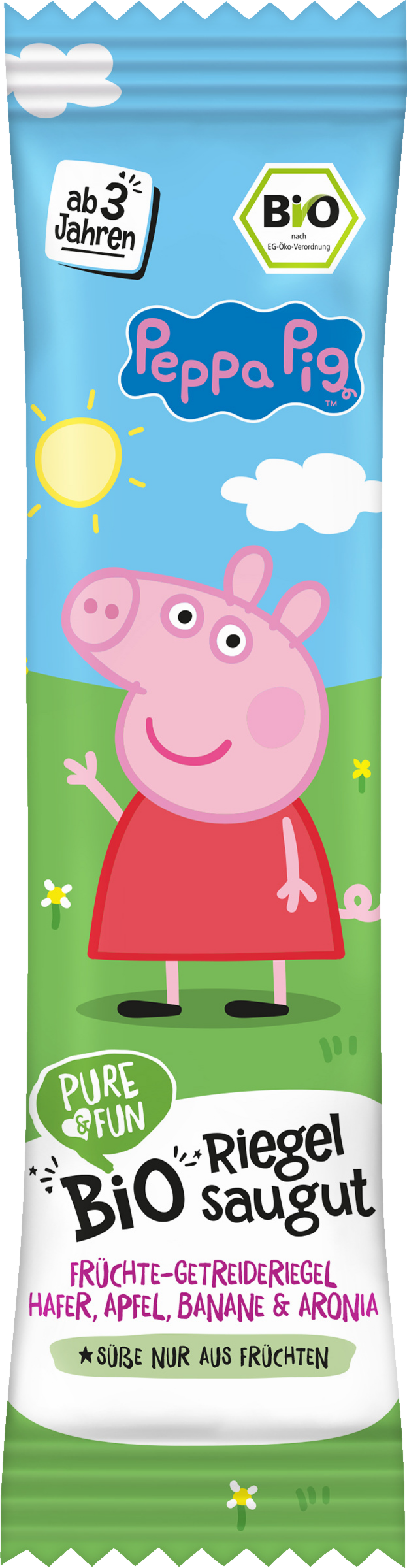 Pure&Fun Bio Riegel saugut Peppa Pig