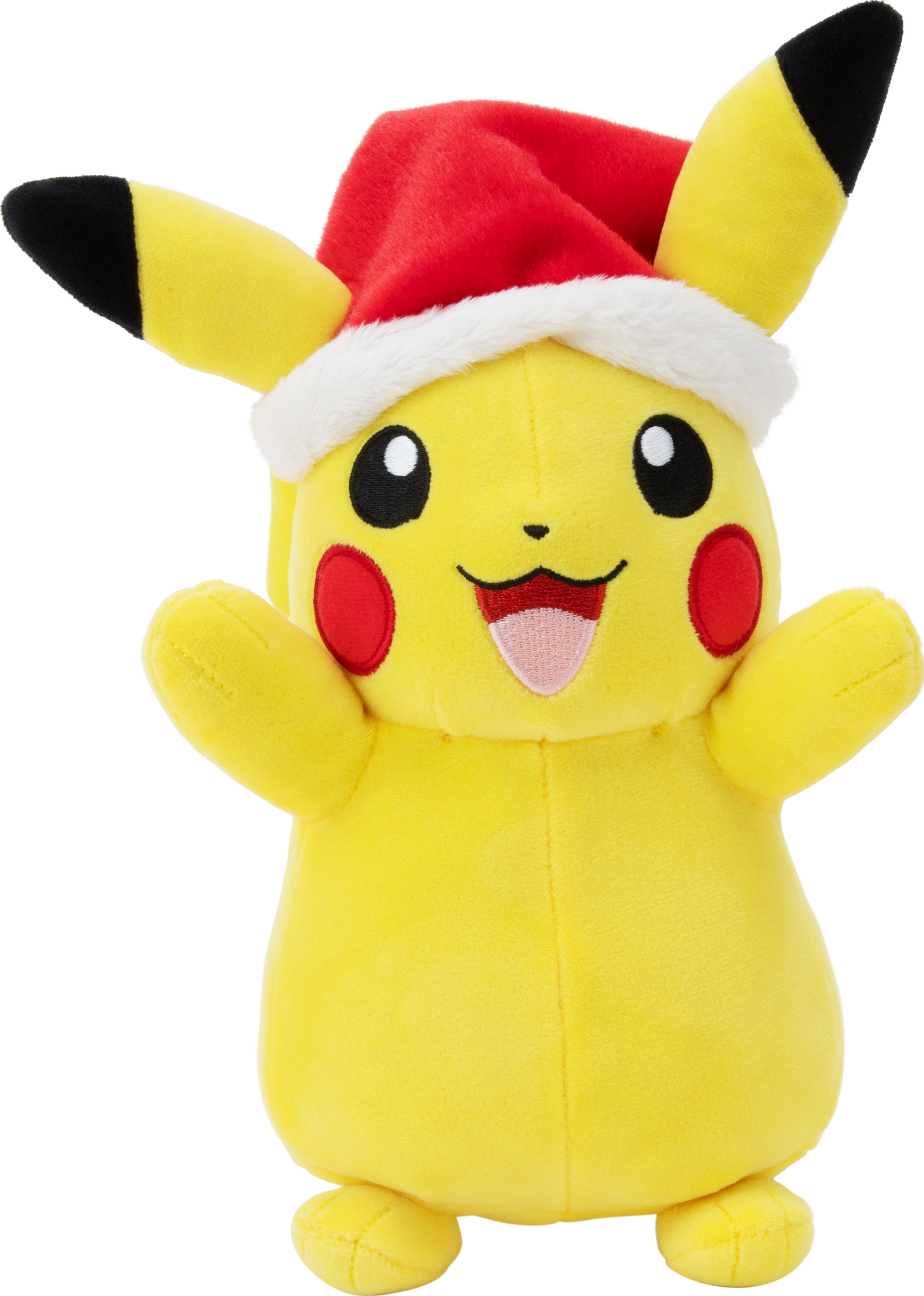 Jazwares Pokemon Plüsch-Pikachu mit Weihnachtsmütze