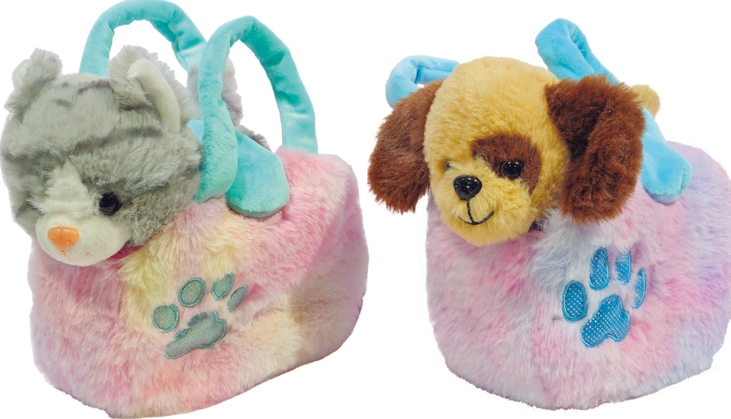 Happy People Plüschtier Hund und Katze mit Tragetasche